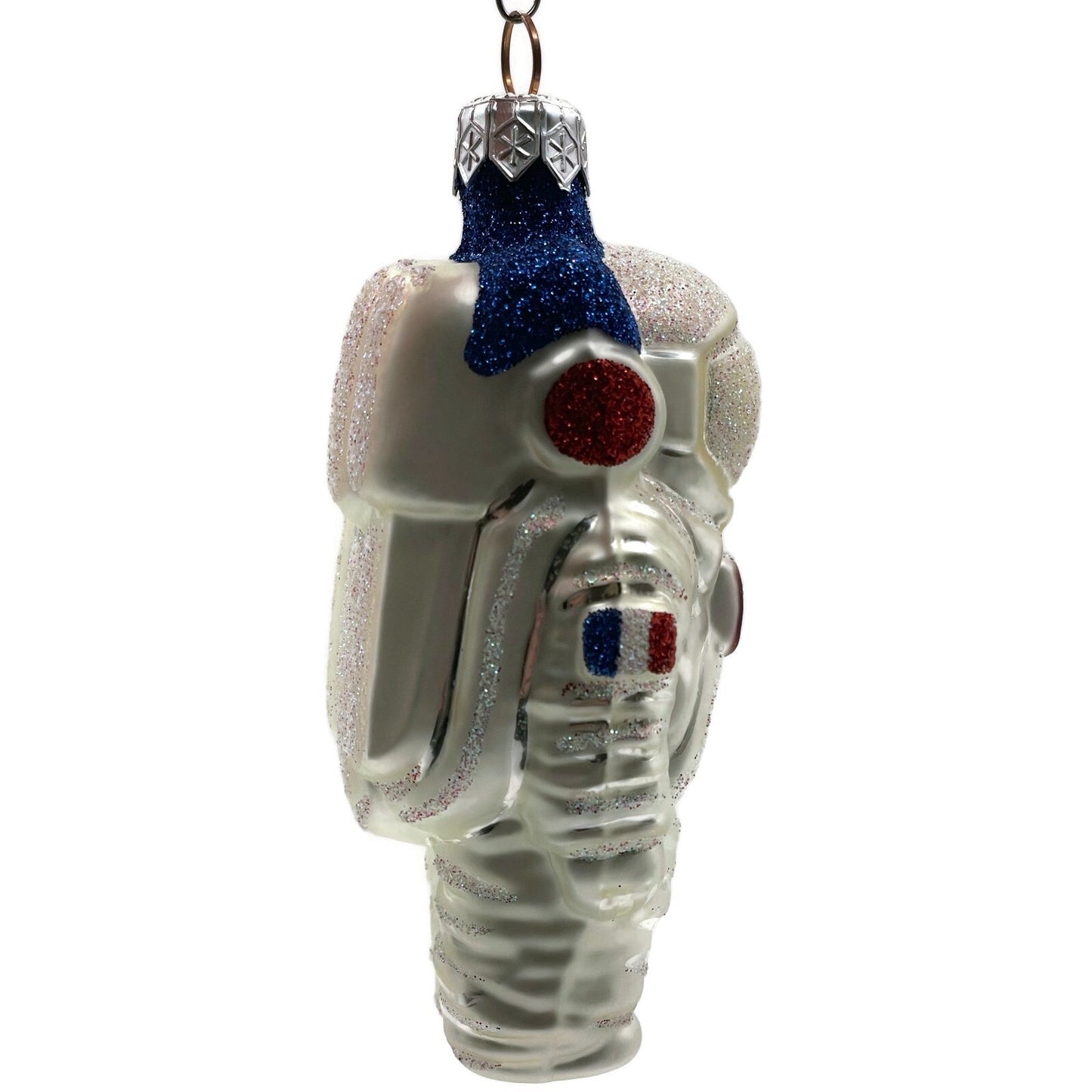Patricia Breen A Walk on the Moon Spaceman Glittered Helmet Christmas Ornament