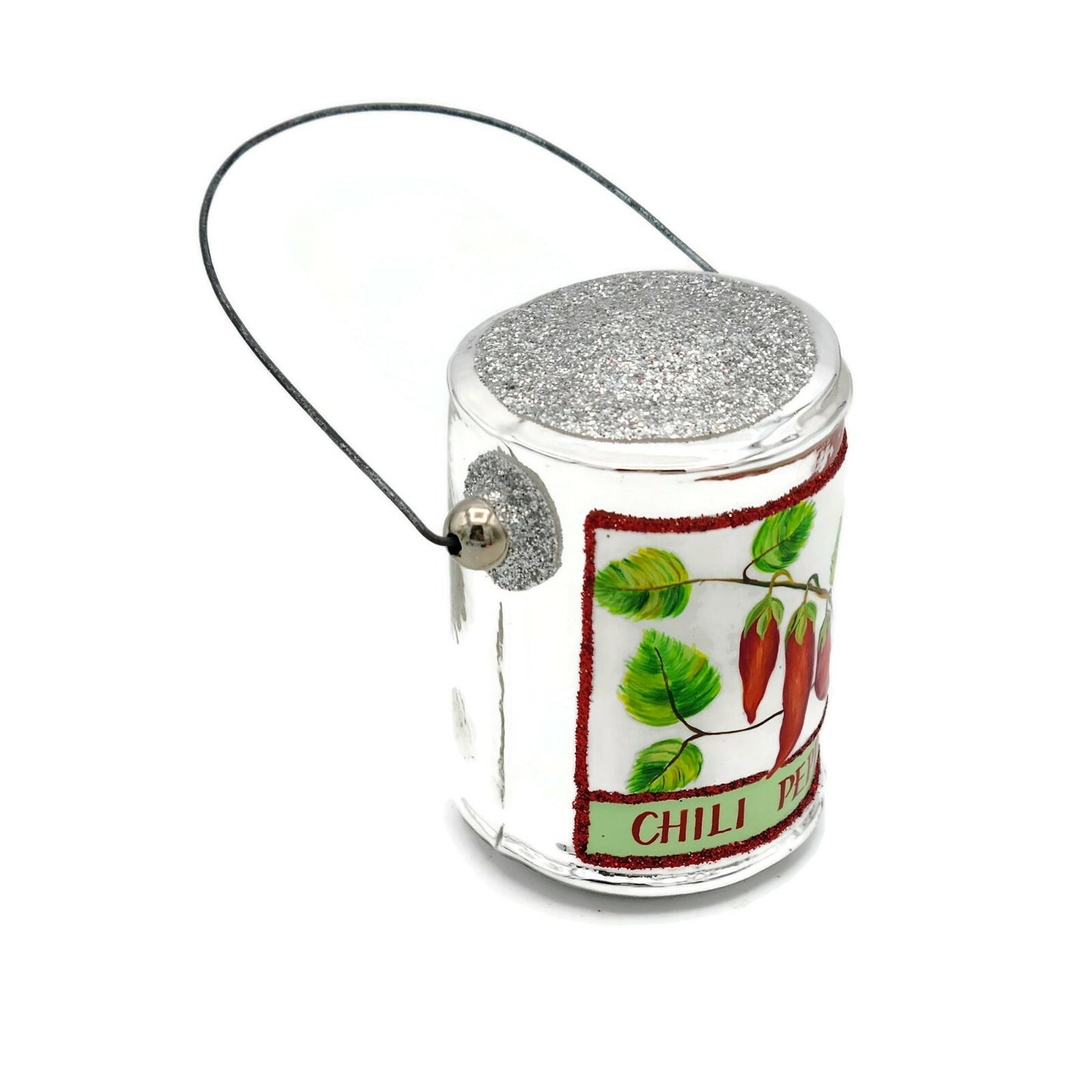 Patricia Breen Studio Colours Chili Peppers Paint Can Christmas Ornament NM