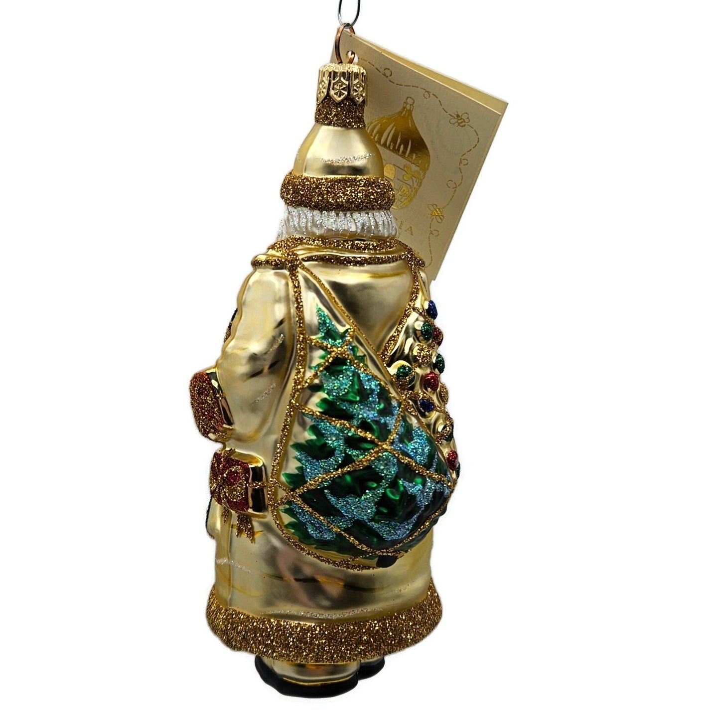 Patricia Breen Portobello Road Santa Gold Gifts Christmas Holiday Tree Ornament