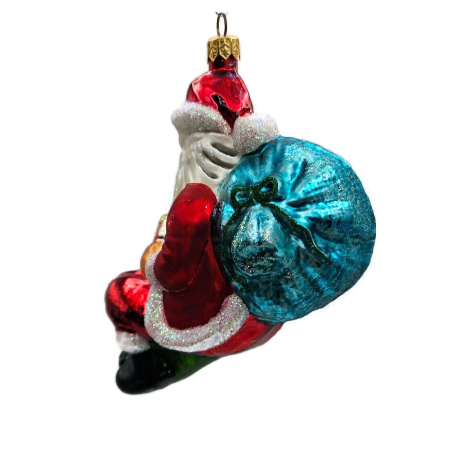 Christopher Radko All Ready To Go Santa Claus Christmas Tree Ornament 97-238-0