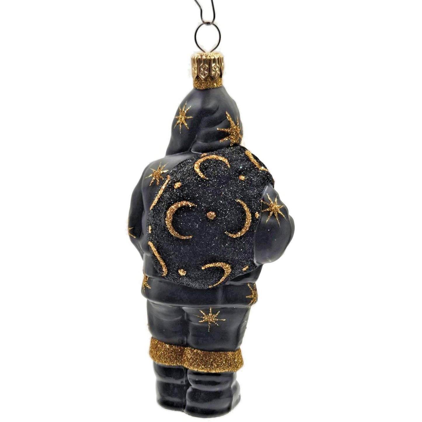 Patricia Breen Nordstrom Santa Claus Black Moons Stars Christmas Ornament
