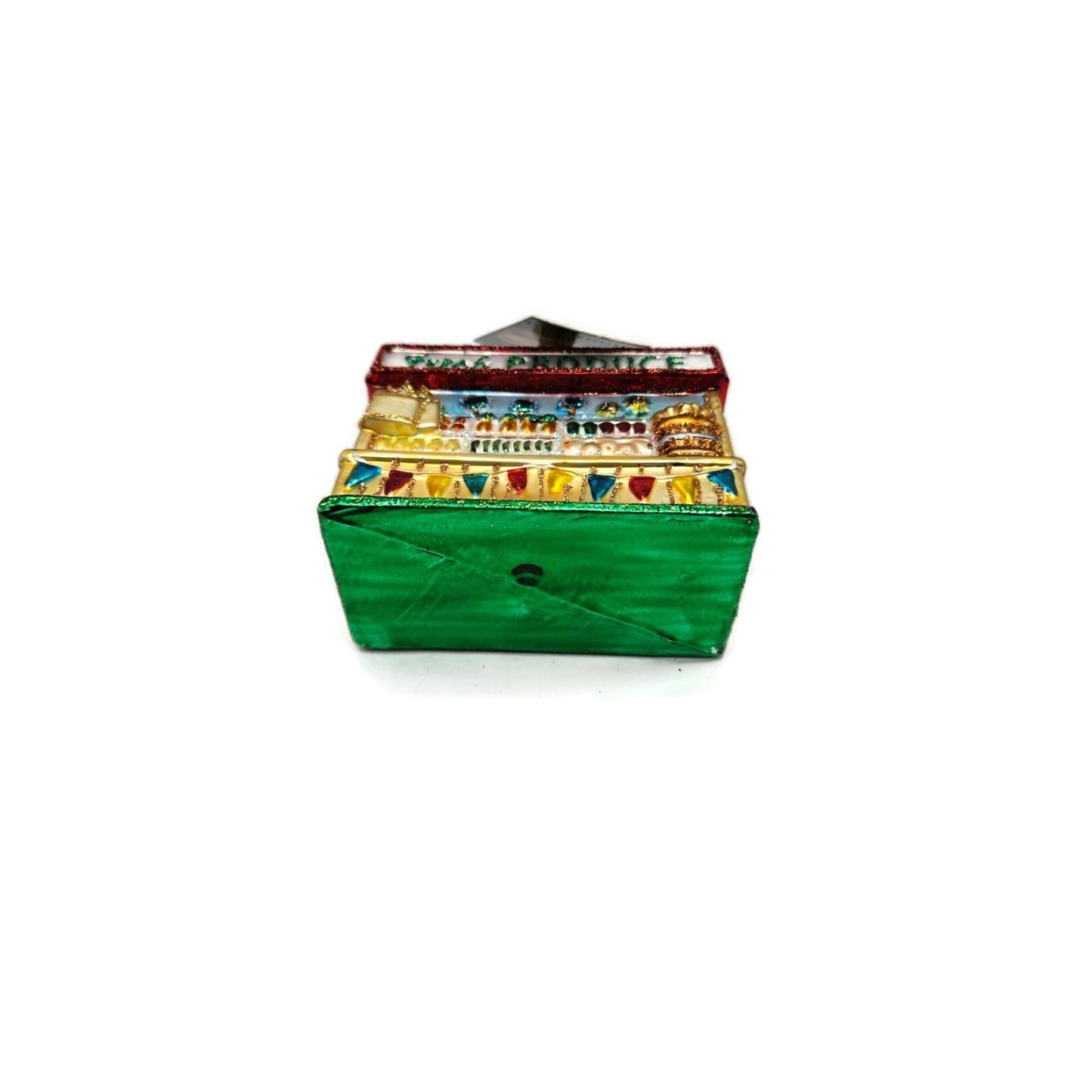 Old World Christmas Farmers Market Stand Blown Glass Christmas Tree Ornament OWC