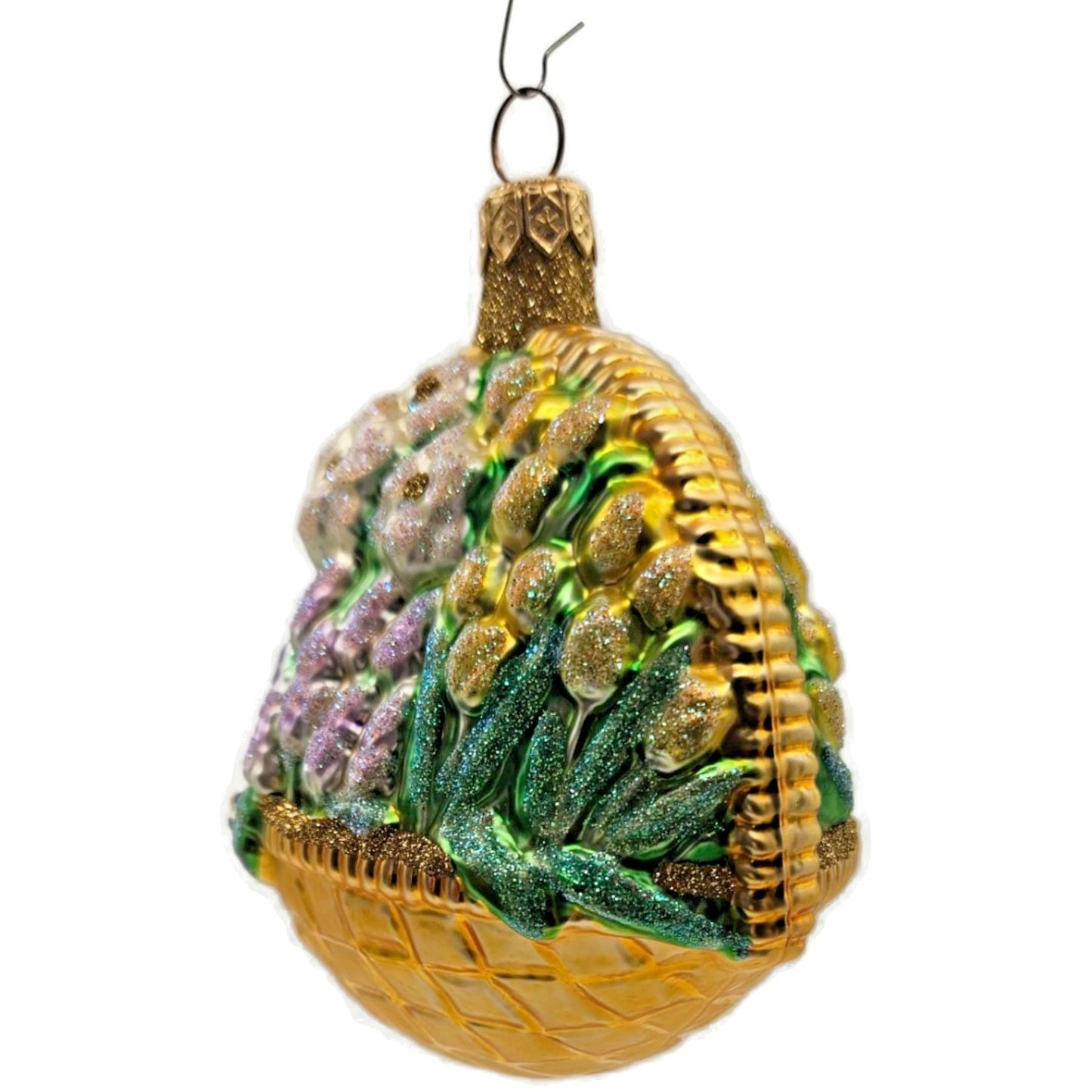 Patricia Breen Flowers For My Love Gold Tulips Spring Christmas Ornament Basket