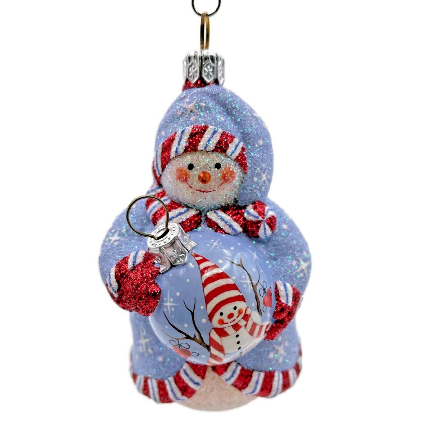 Patricia Breen Ornamental Snowman Blue Christmas Holiday Tree Ornament
