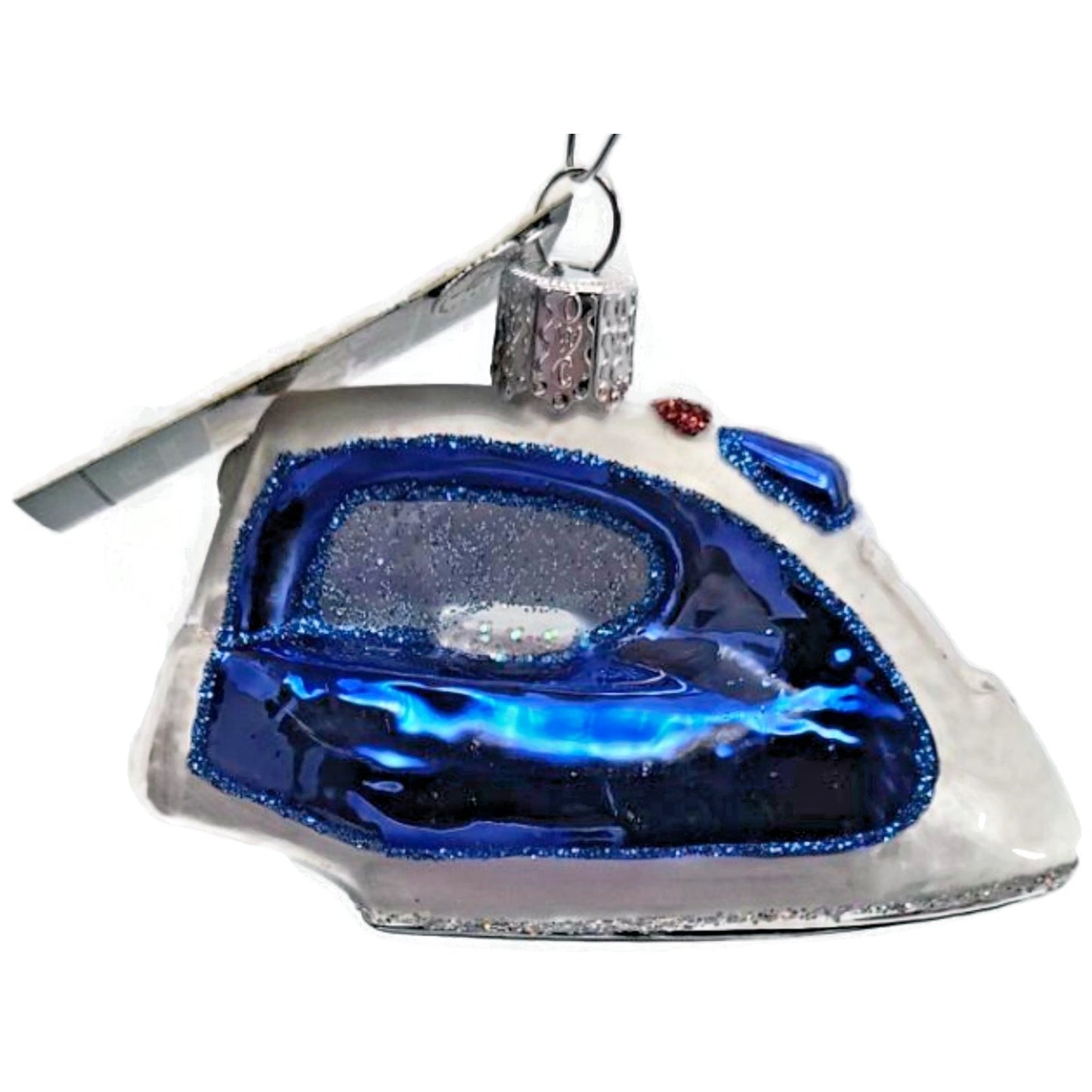 Electric Iron Home Appliance OWC Ornament Blue Old World Christmas Holiday Tree