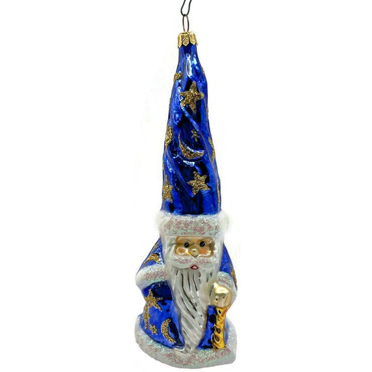 Christopher Radko Magic Munchkin Moon Wizard Blue Star Christmas Ornament 96-240