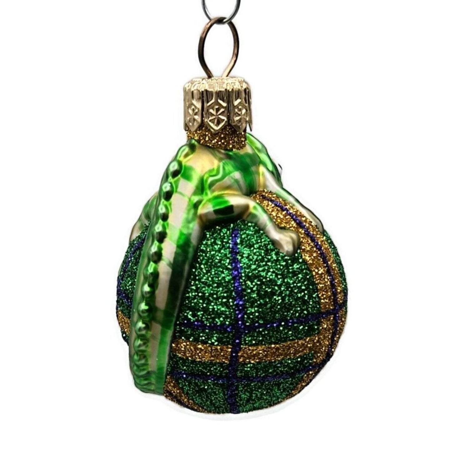 Patricia Breen Miniature Chameleon Plaid Green Christmas Holiday Tree Ornament