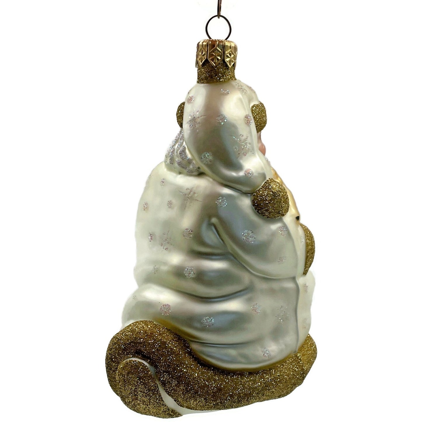 Patricia Breen Santa and Sarenka Pearl Dots Snowflakes Christmas Tree Ornament