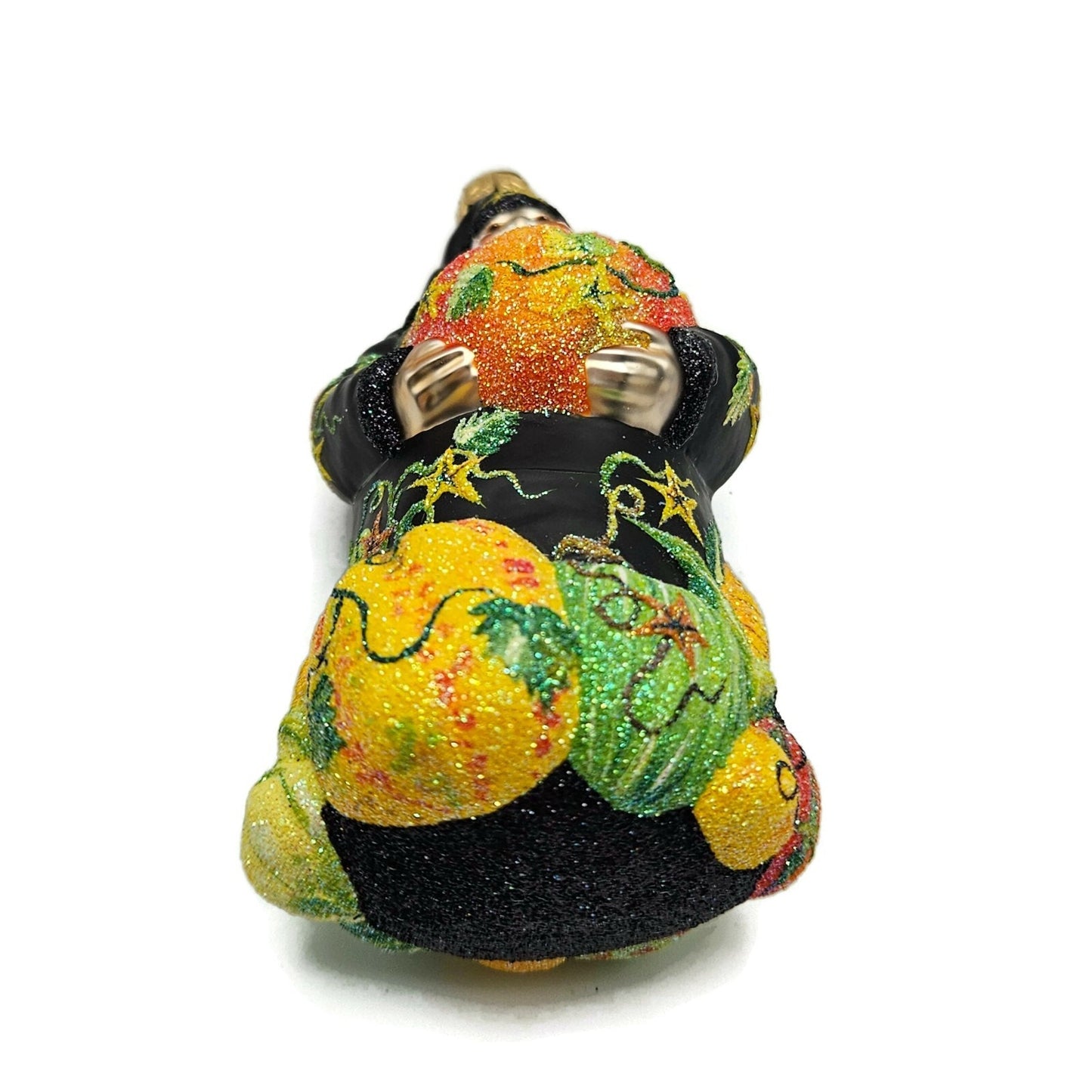 Patricia Breen Harvest Santa Claus Black Pumpkins Fall Christmas Tree Ornament