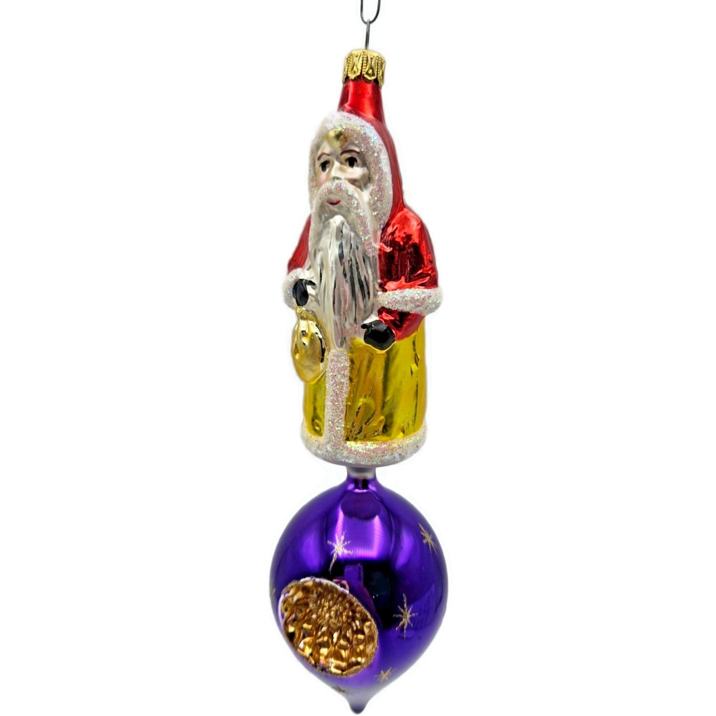 Christopher Radko Georgian Santa Claus Drop Reflector Christmas Ornament Signed