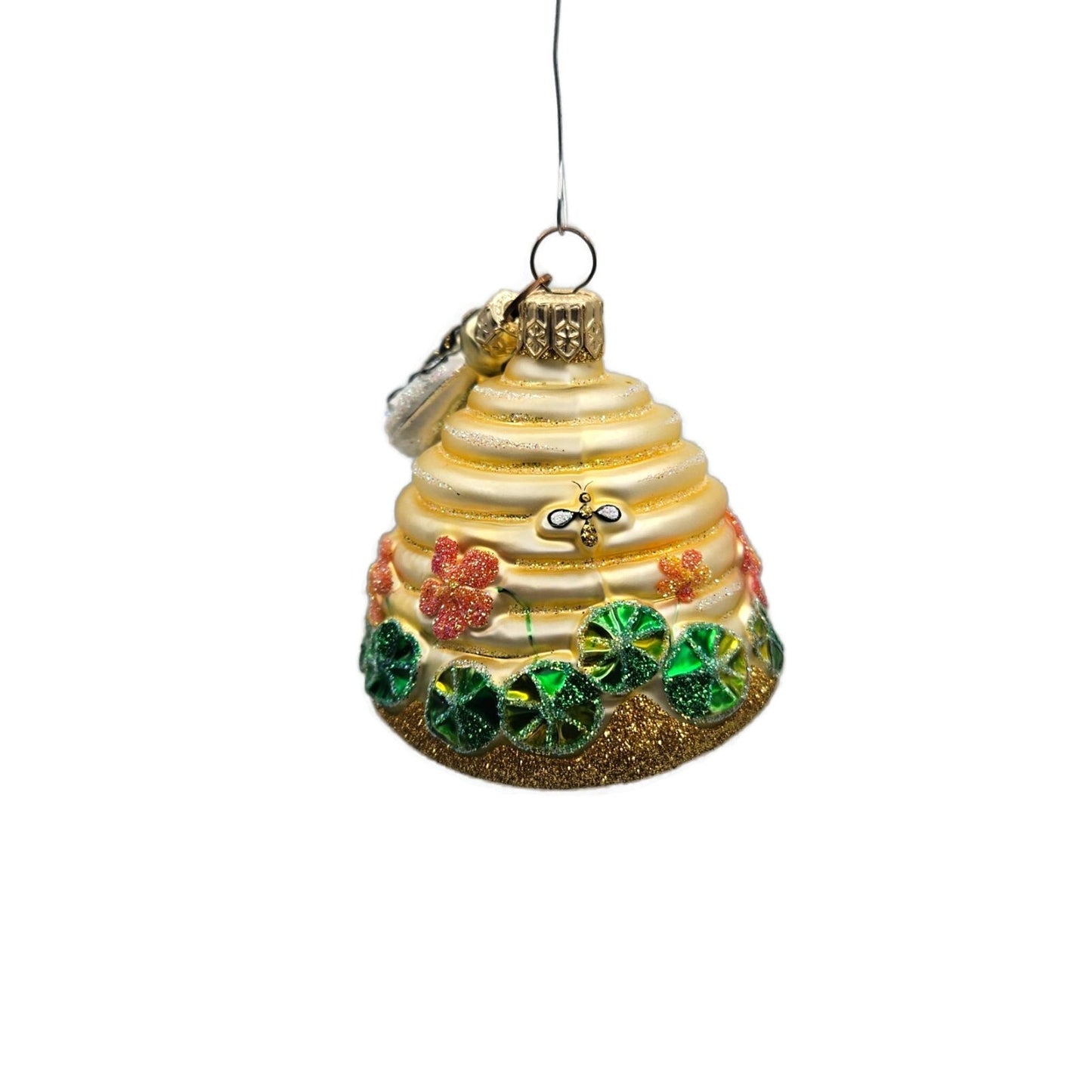 Patricia Breen Nasturtium Beeskep Flower Bee Gold Spring Christmas Tree Ornament
