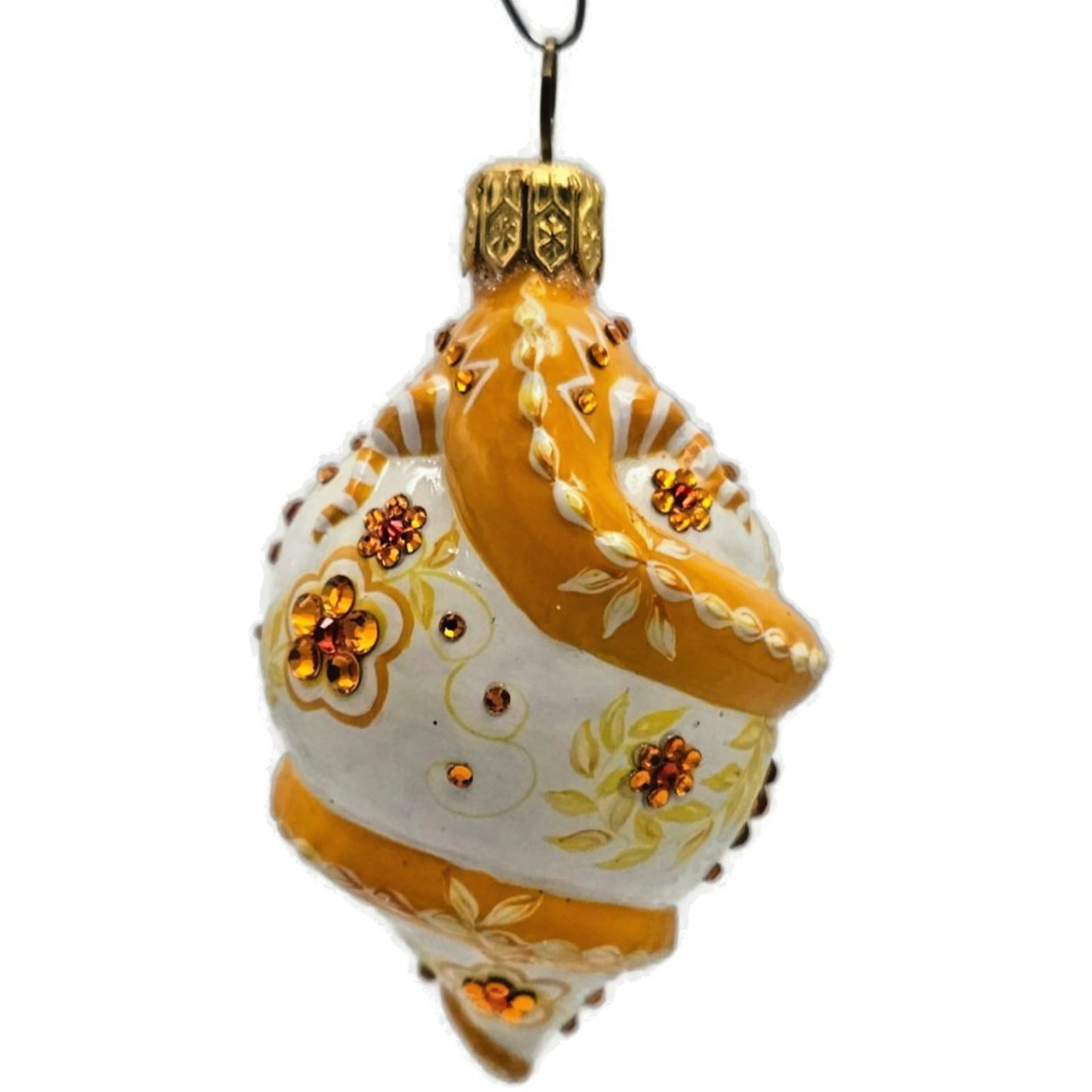 Patricia Breen Topping Chameleon Zalipie Persimmon Fall Christmas Tree Ornament