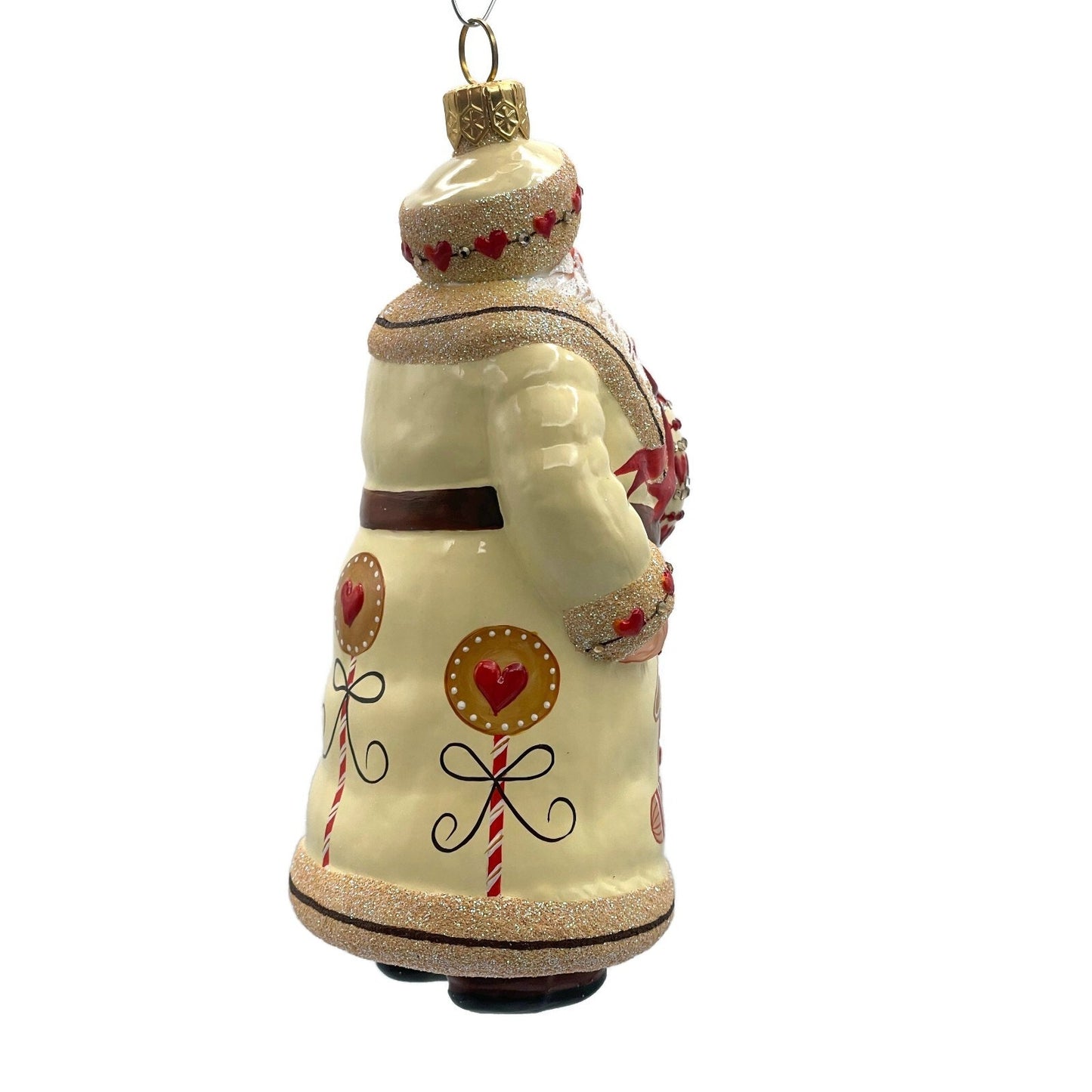 Patricia Breen Splendid Santa Gingerbread Hearts Christmas Holiday Tree Ornament