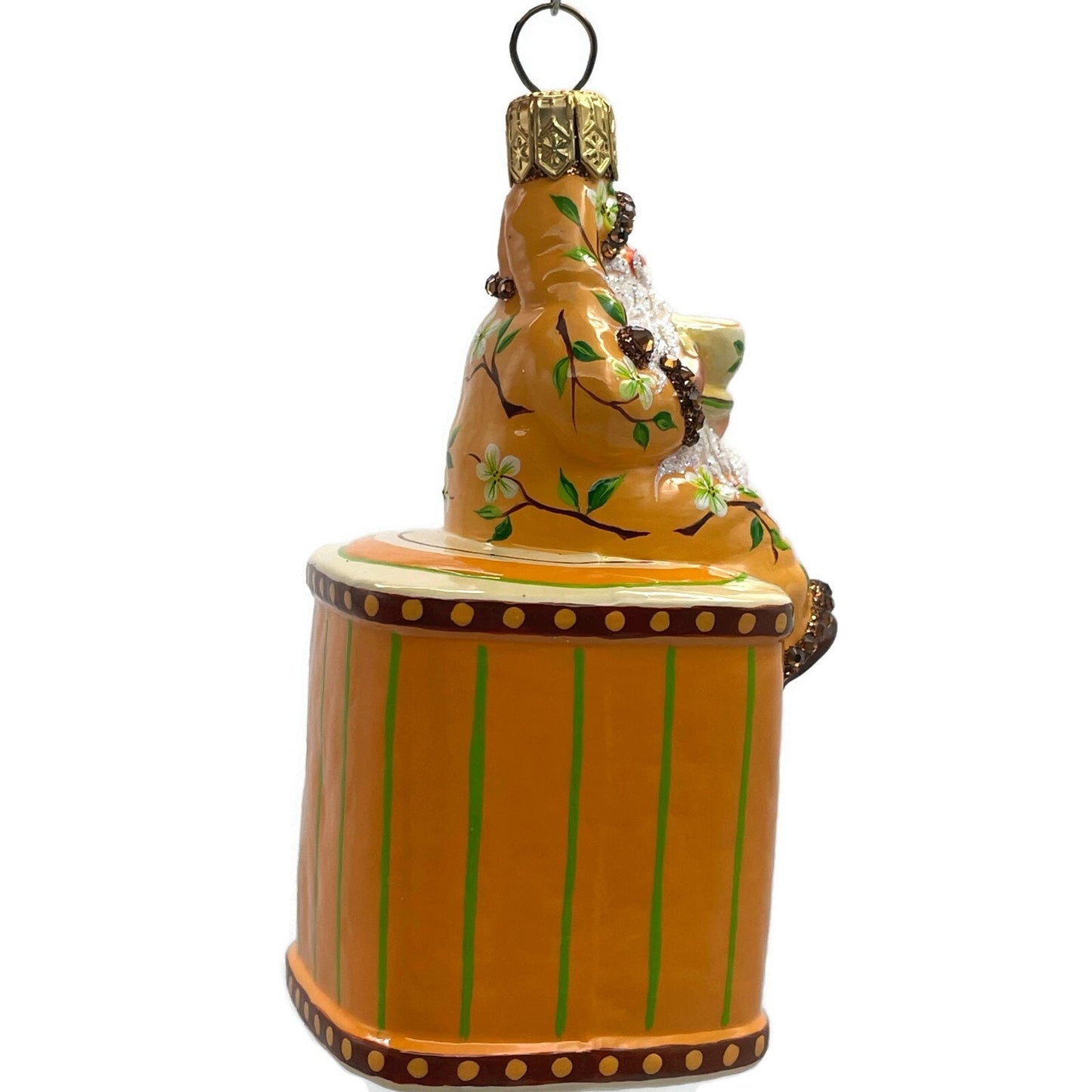 Patricia Breen Tea Time Santa Orange Spice Spring Christmas Holiday Ornament