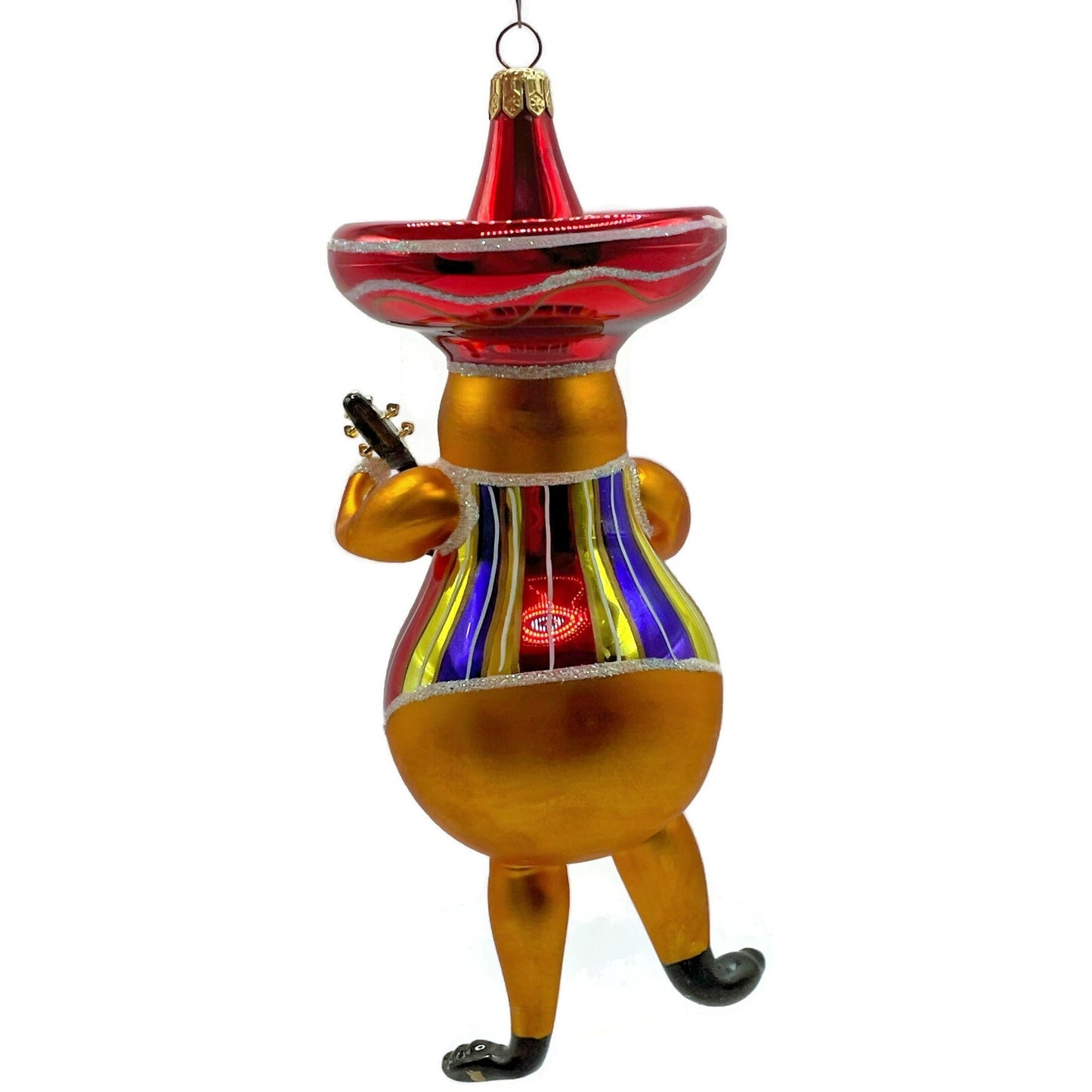Christopher Radko Pear Fever Mariachi Sombrero Italian Christmas Ornament 99-422