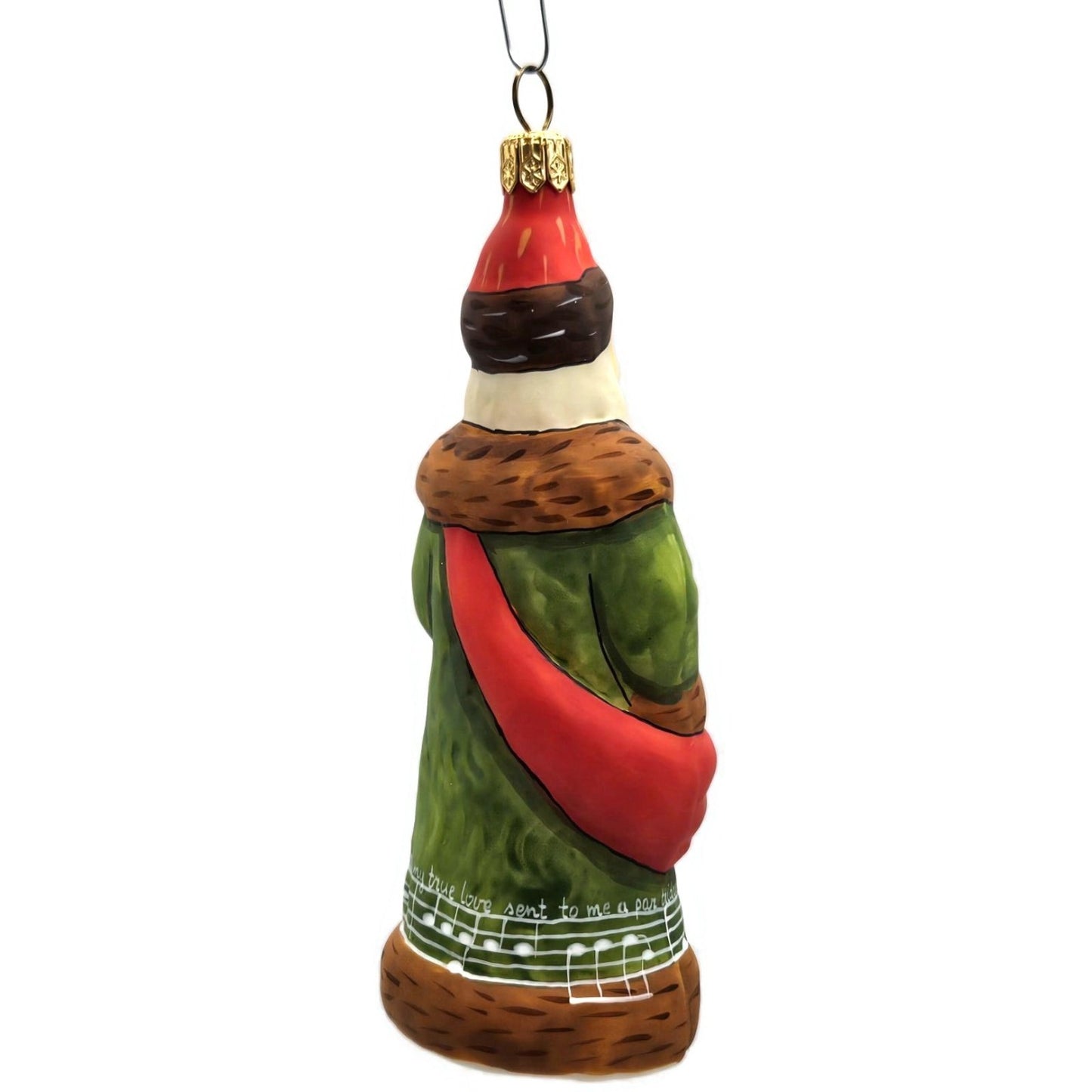 Vaillancourt Twelve Days of Christmas Santa Claus Folk Art Christmas Ornament