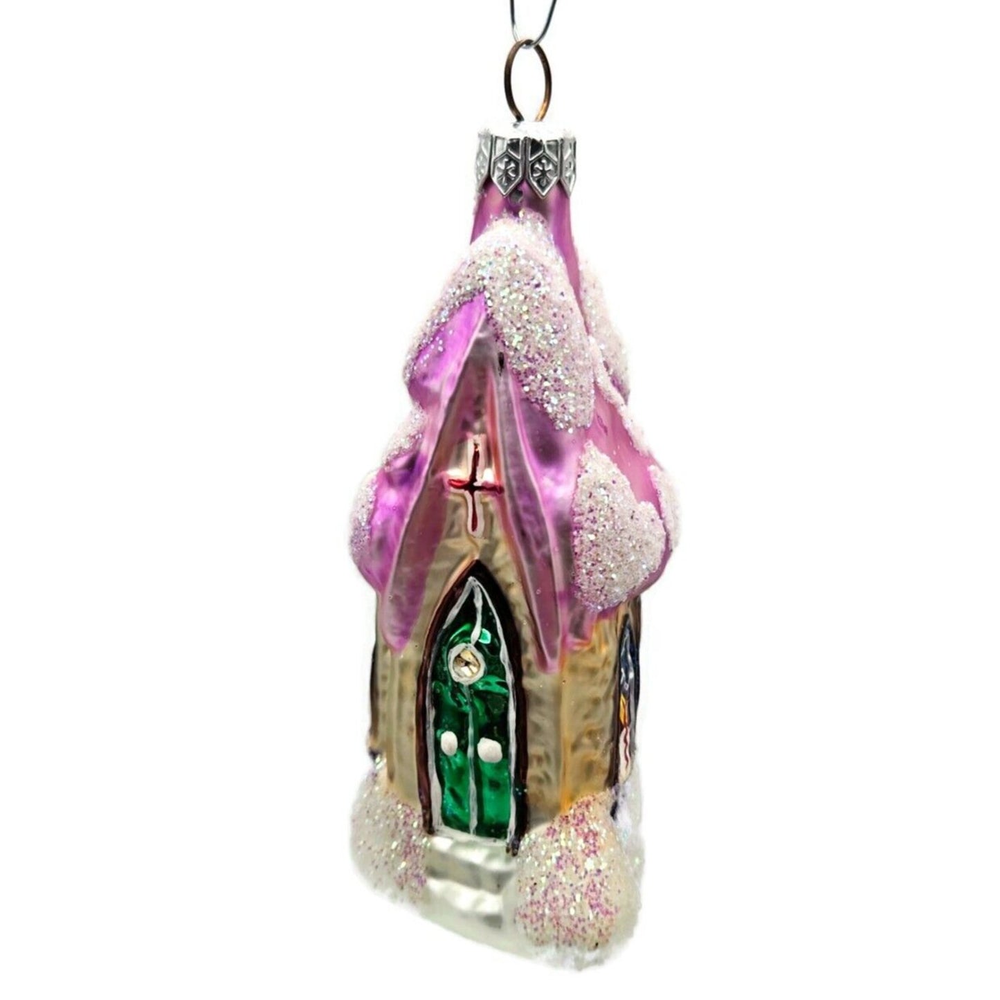 Christopher Radko Midnight Mass Pink Purple Chapel Christmas Ornament 94-913-2