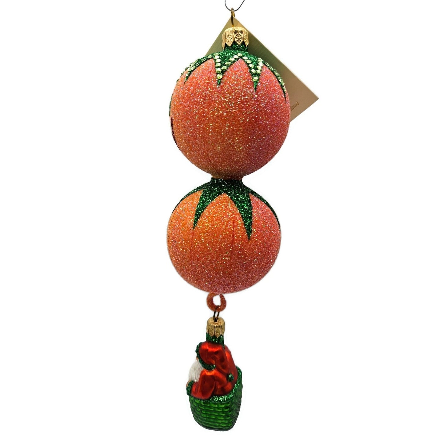 Patricia Breen Skyward Santa Claus Orange Halloween Pumpkin Christmas Ornament