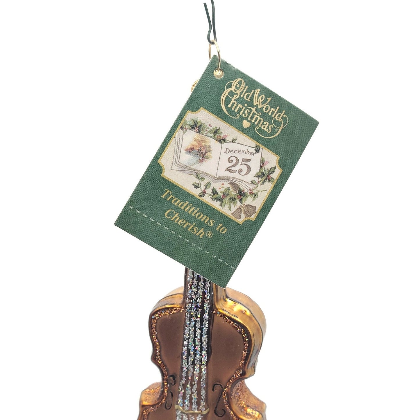 Old World Christmas Violin Instrument Christmas Holiday Tree Ornament OWC 38008