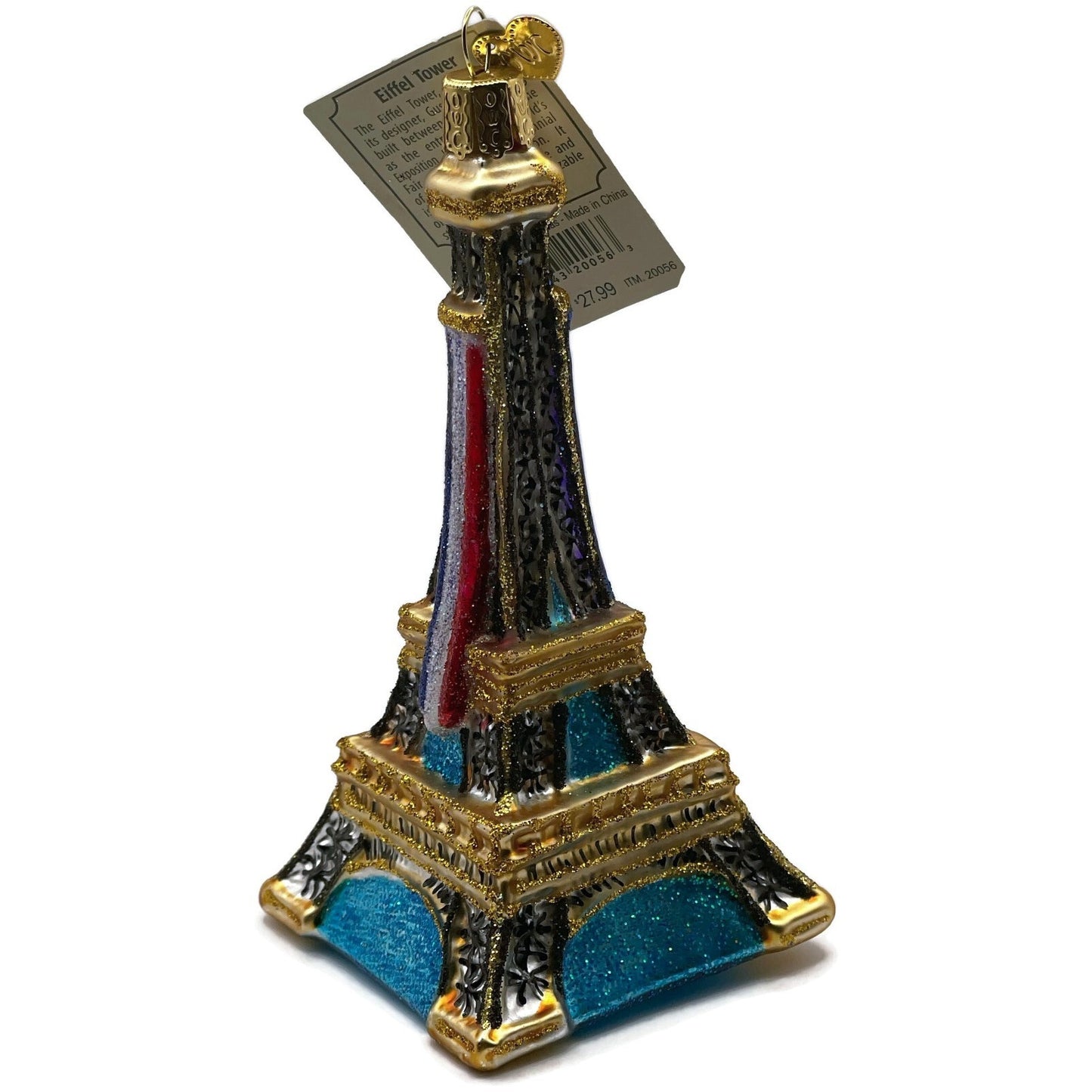 OWC Eiffel Tower Paris Ornament Glass Old World Christmas Holiday Tree Decor