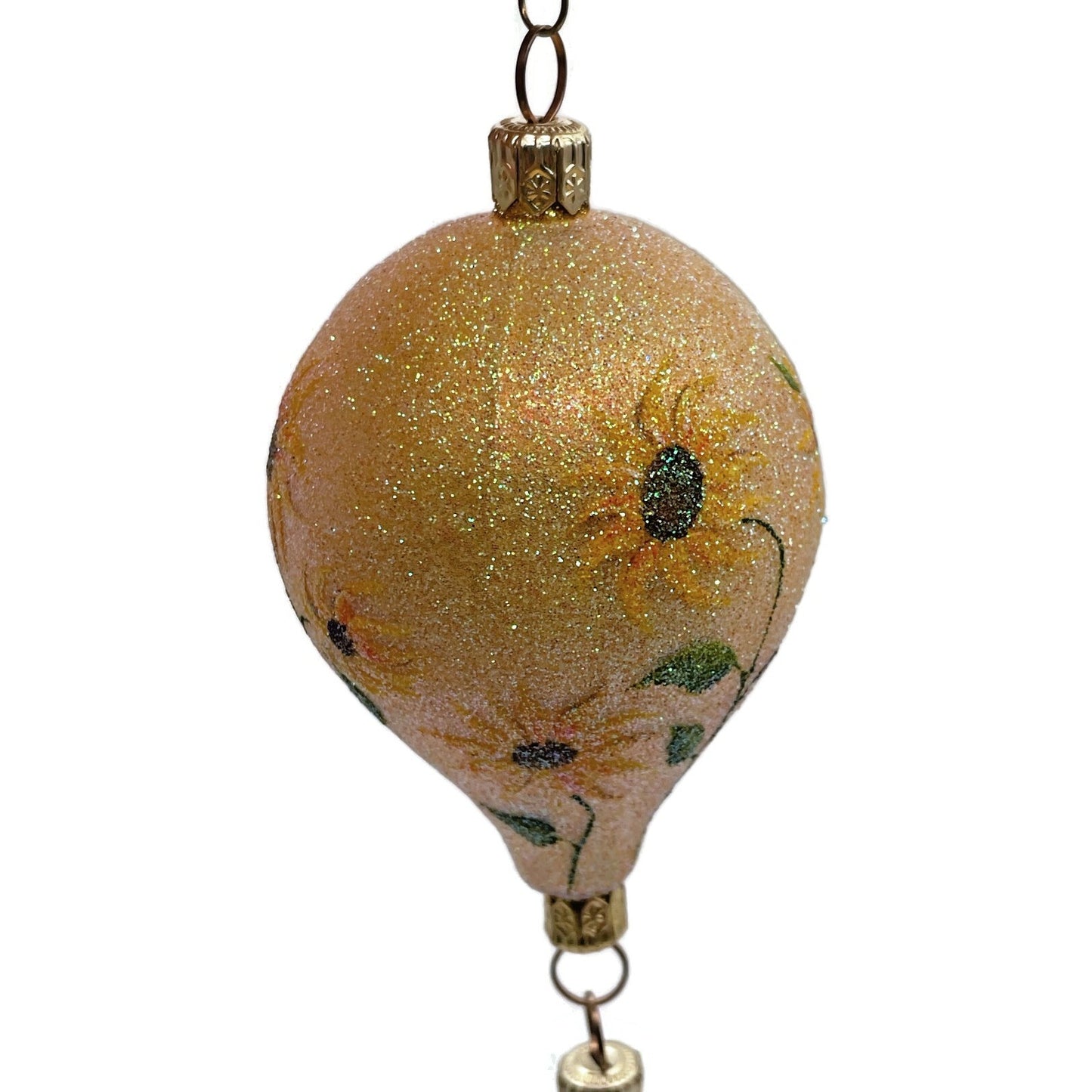 Patricia Breen Into the Blue Santa Claus Sunflowers Spring Christmas Ornament