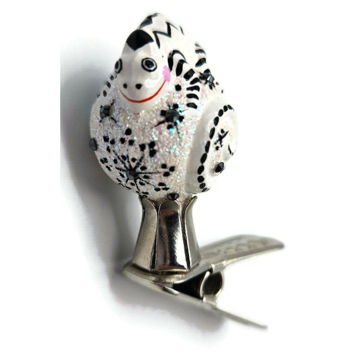 Patricia Breen Petite Miniature Chameleon Snowflakes Pearl Christmas Ornament