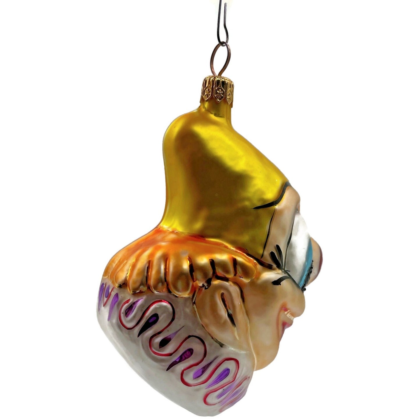 Christopher Radko Ornament Smiley Circus Clown Head Christmas Tree Decor 94-52