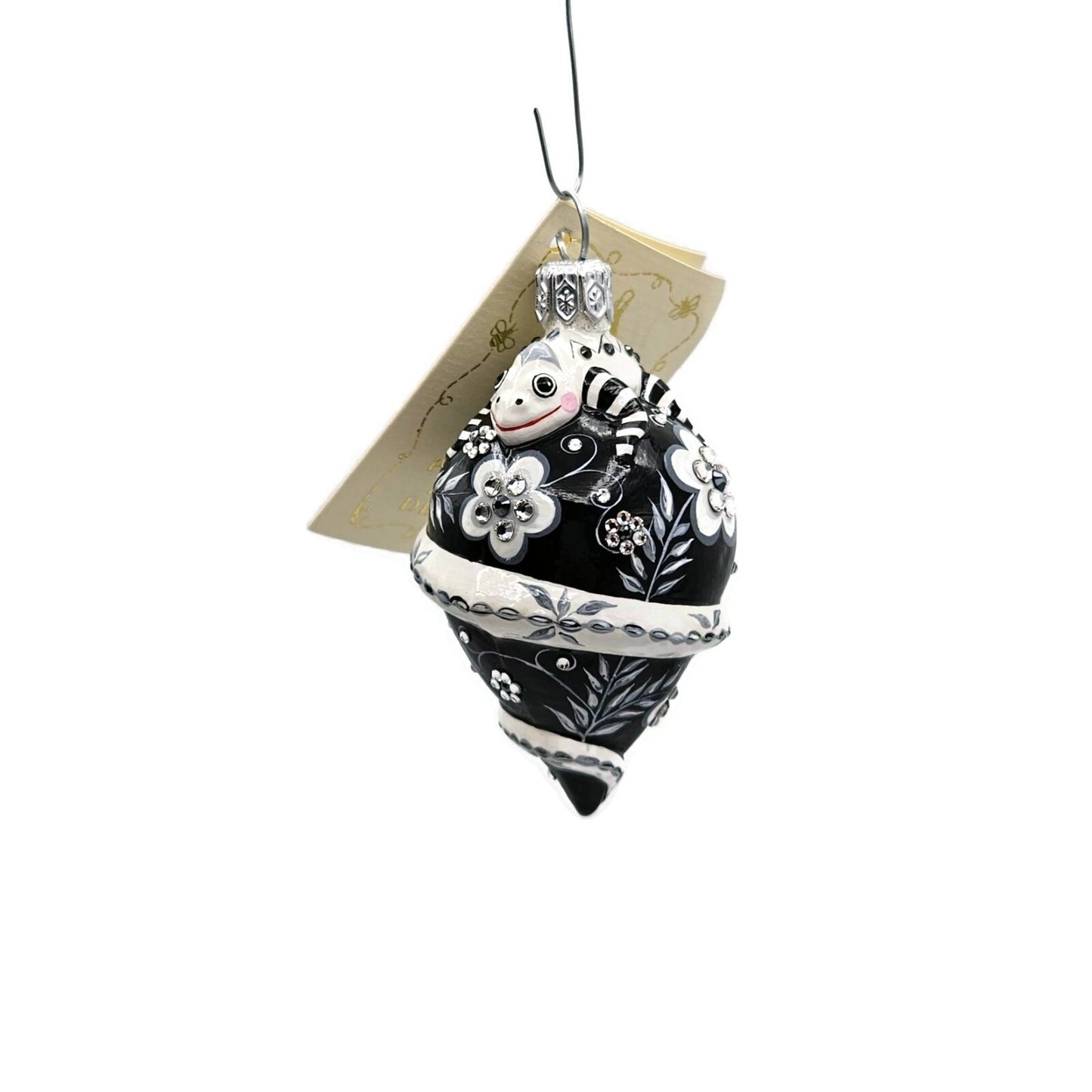 Patricia Breen Topping Chameleon Zalipie Black Spring Christmas Tree Ornament