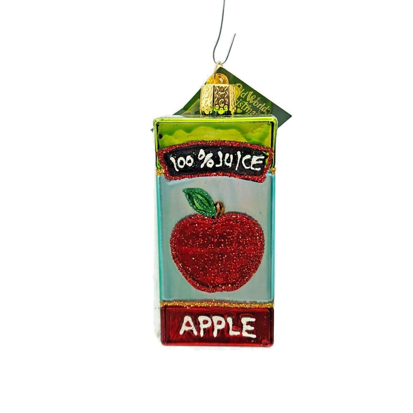 Old World Christmas Apple Juice Box Christmas Holiday Tree Ornament OWC 2019