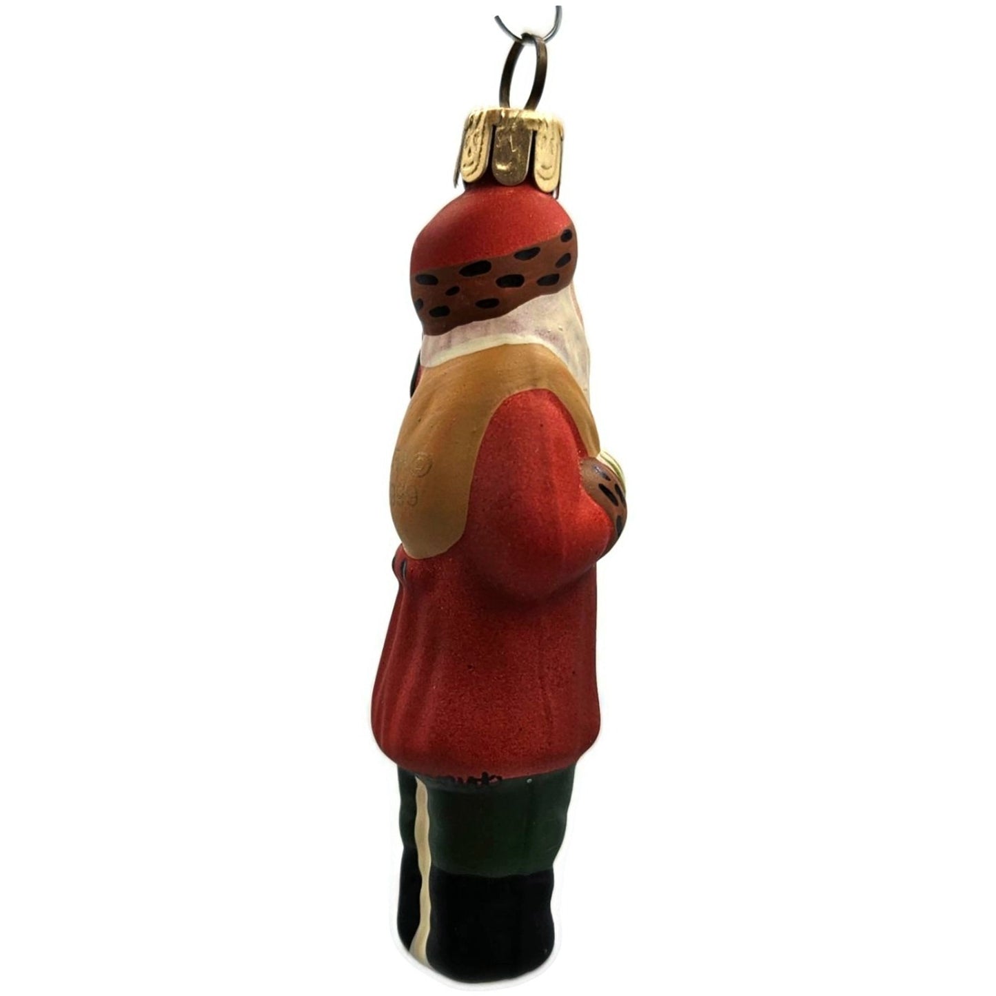 Vaillancourt Mini Red Father Christmas With Tree Glass Holiday Ornament