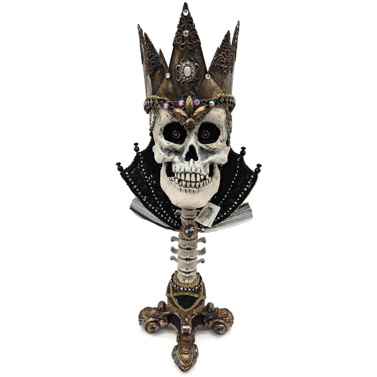 Katherine’s Collection Krooked Kingdoom Skeleton King Halloween Candle Holder