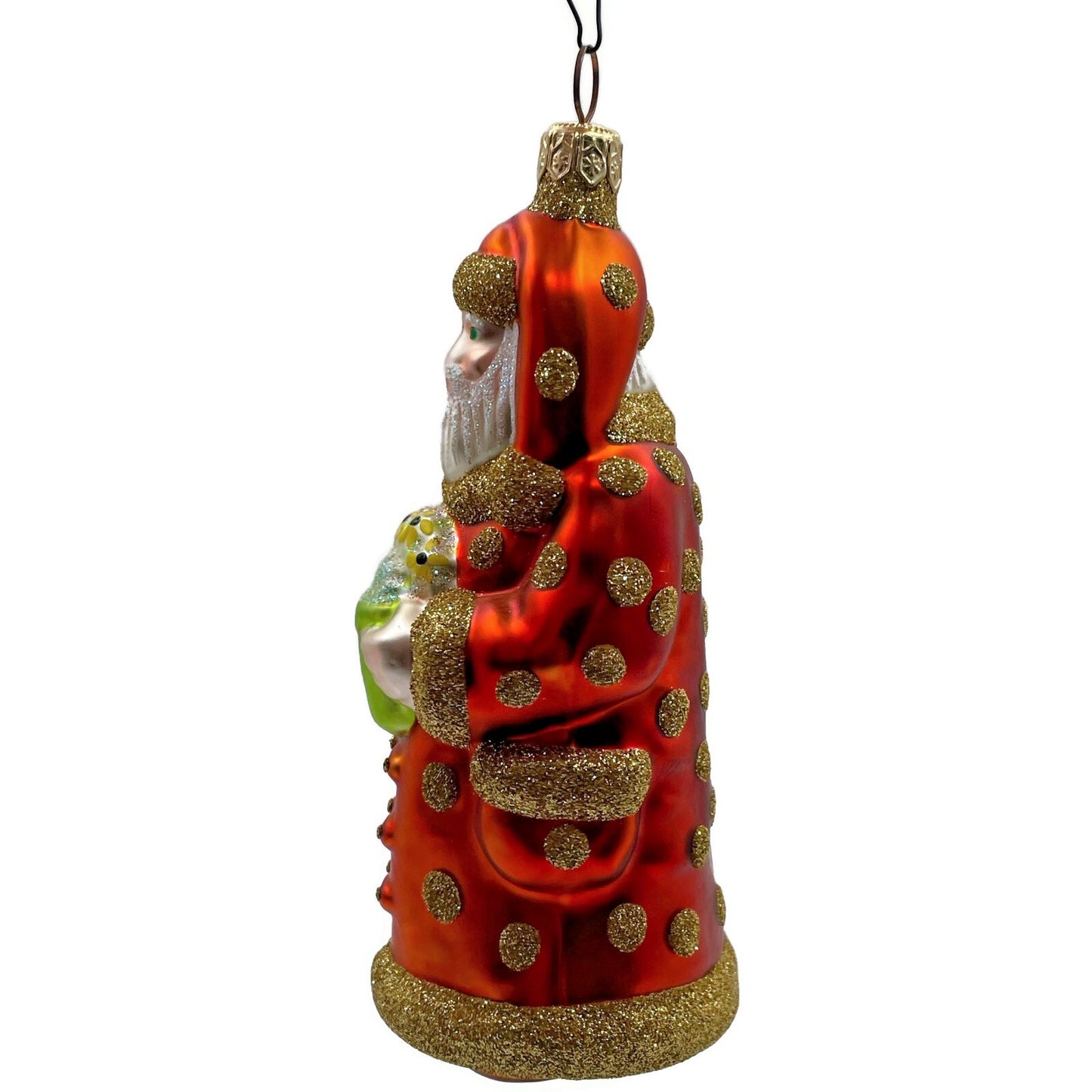 Patricia Breen Trustee Garden Santa Extra Dots Spring Christmas Tree Ornament
