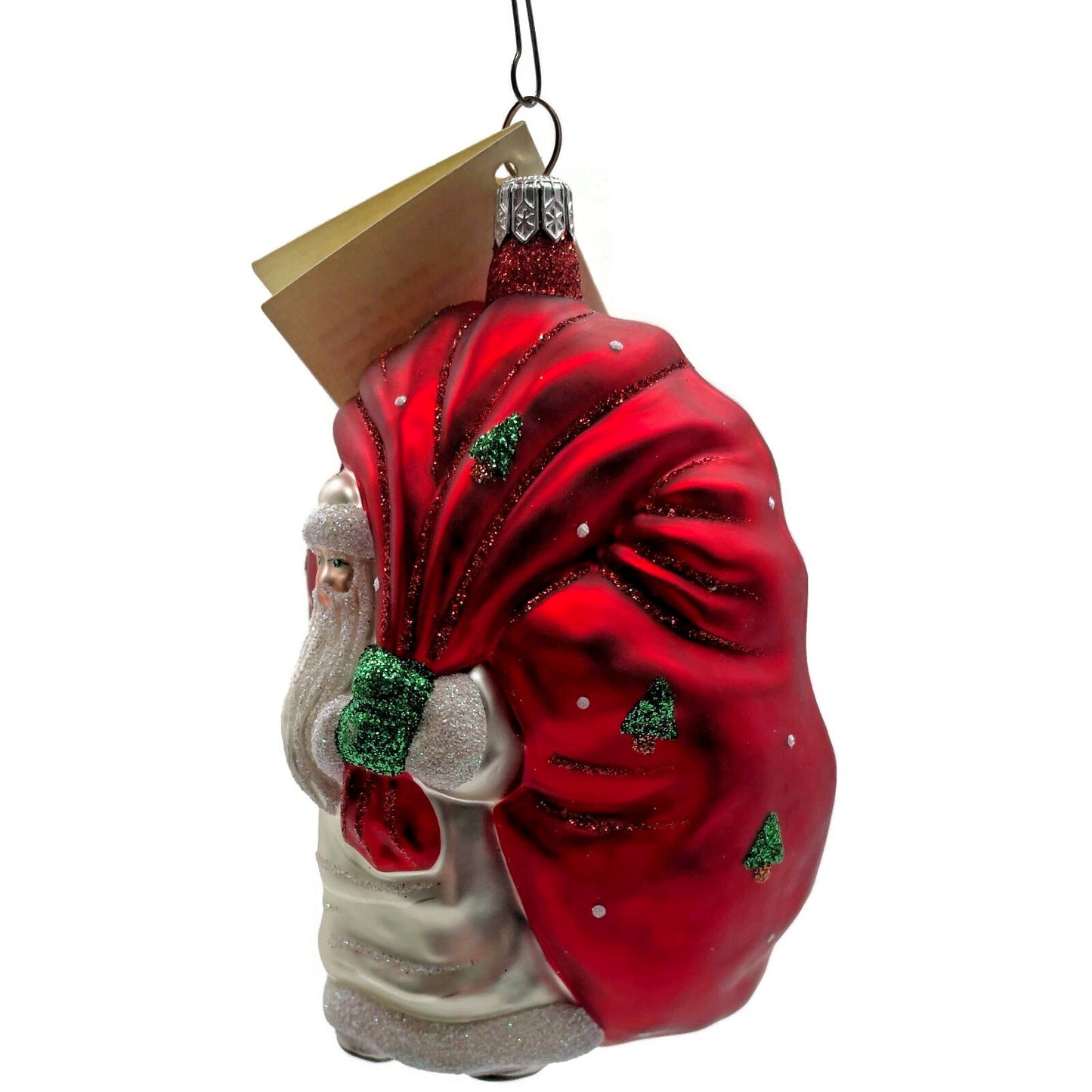 Patricia Breen Advent Santa Claus Red Trees Dots Christmas Tree Ornament