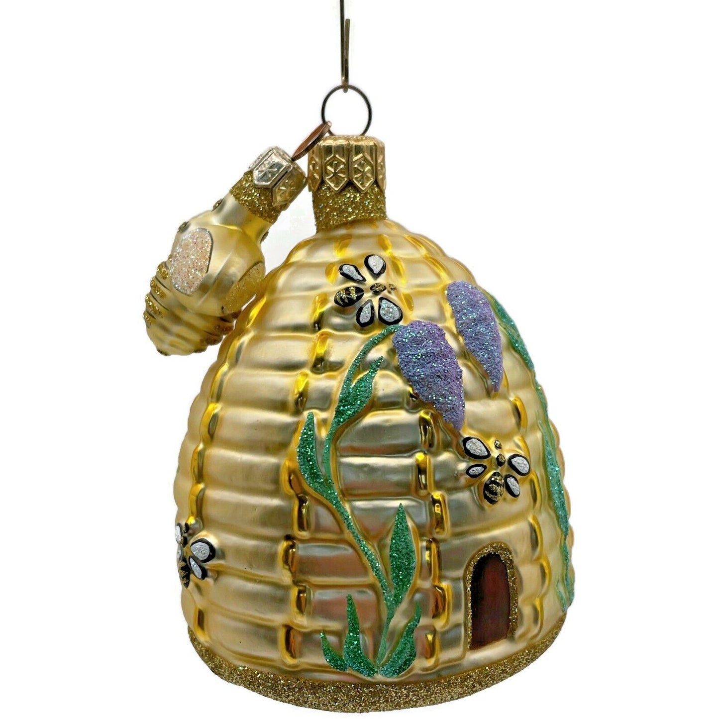 Patricia Breen Wisteria Beeskep Lavender Bee Flowers Spring Holiday Ornament