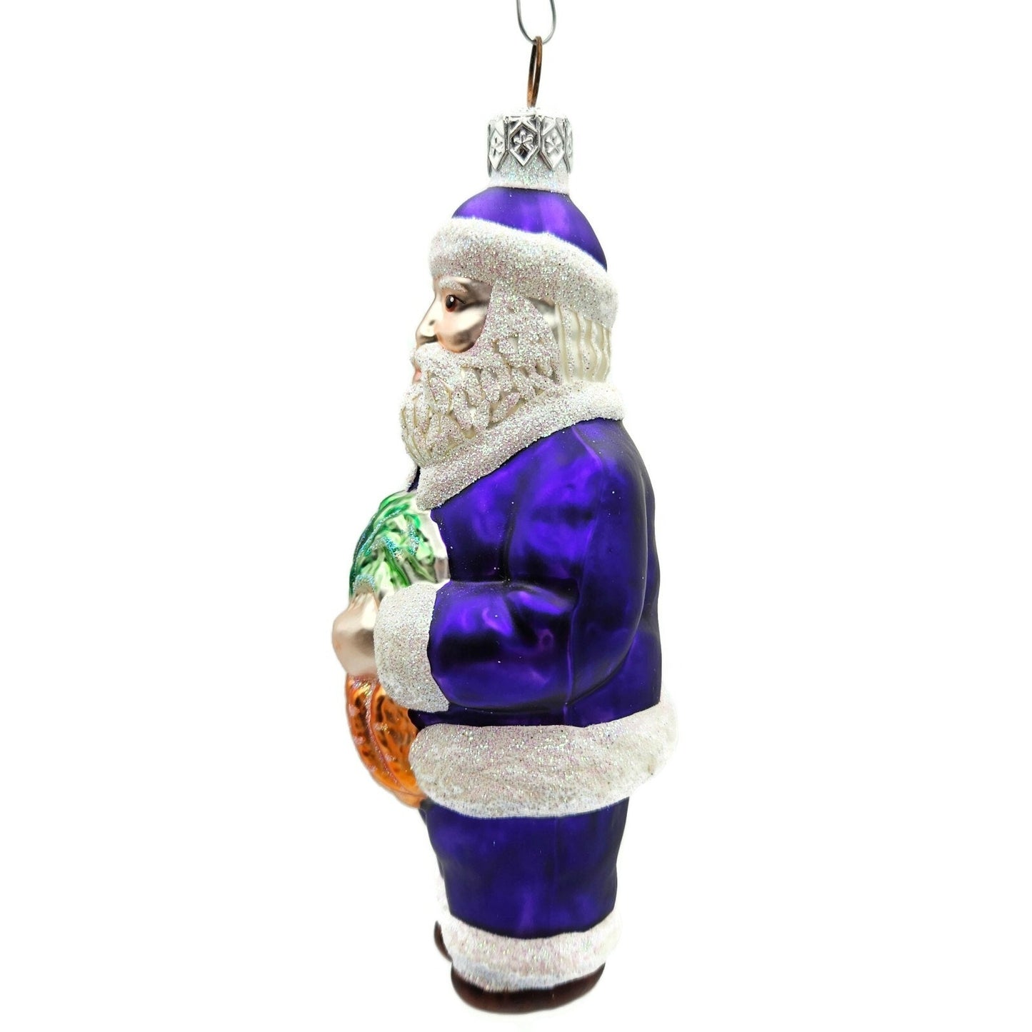 Patricia Breen A Snack For Rudolph Purple Santa Christmas Holiday Tree Ornament