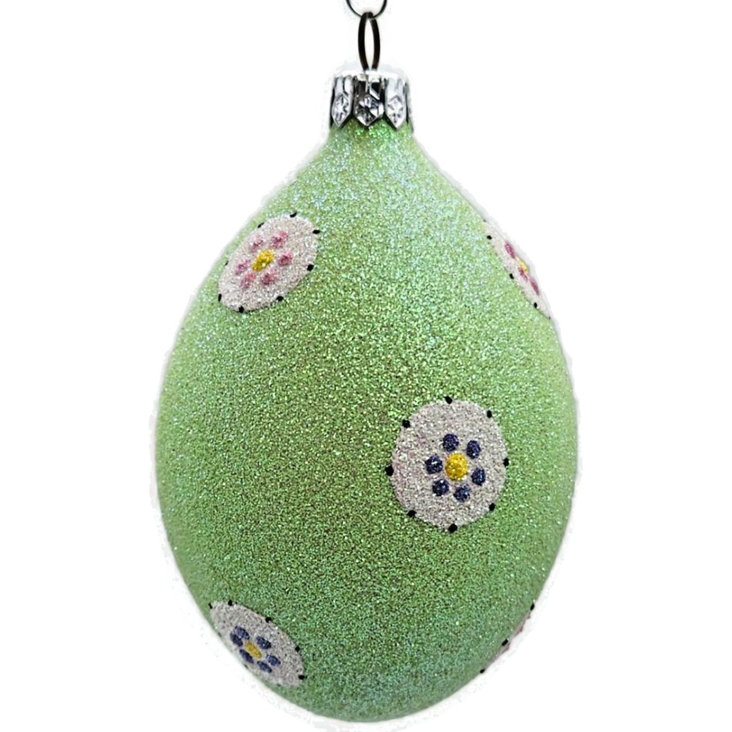 Patricia Breen Easter Egg Green Medallions Floral Easter Christmas Tree Ornament