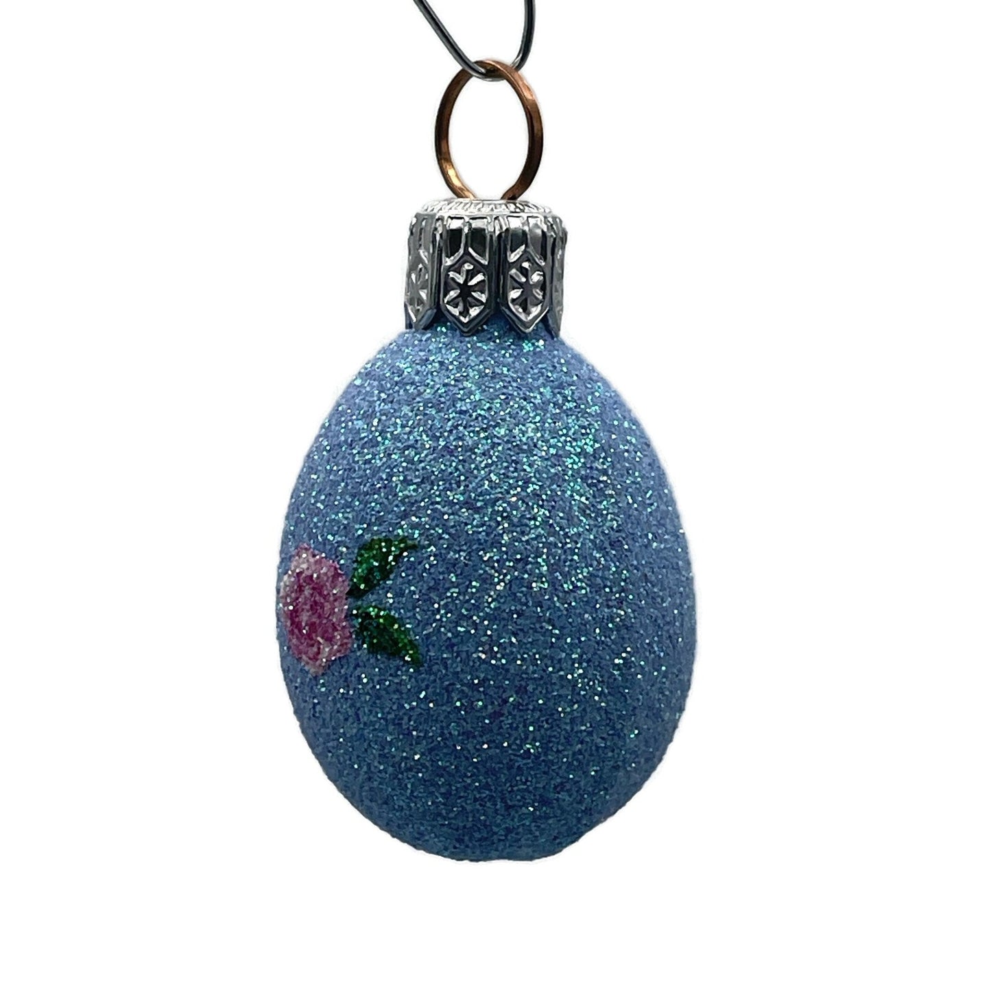 Patricia Breen Miniature Egg Rose Pink Easter Holiday Christmas Tree Ornament