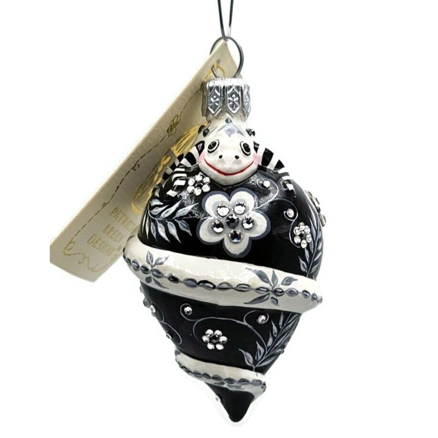 Patricia Breen Topping Chameleon Zalipie Black Spring Christmas Tree Ornament