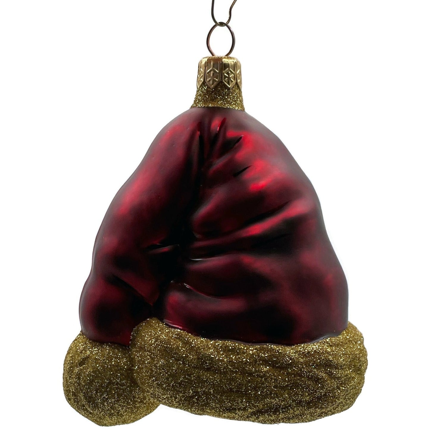 Patricia Breen Ornament Hats Off to Santa Bordeaux Christmas Tree Signed Decor