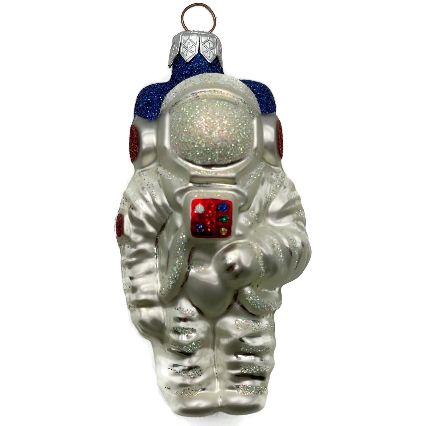 Patricia Breen A Walk on the Moon Spaceman Glittered Helmet Christmas Ornament