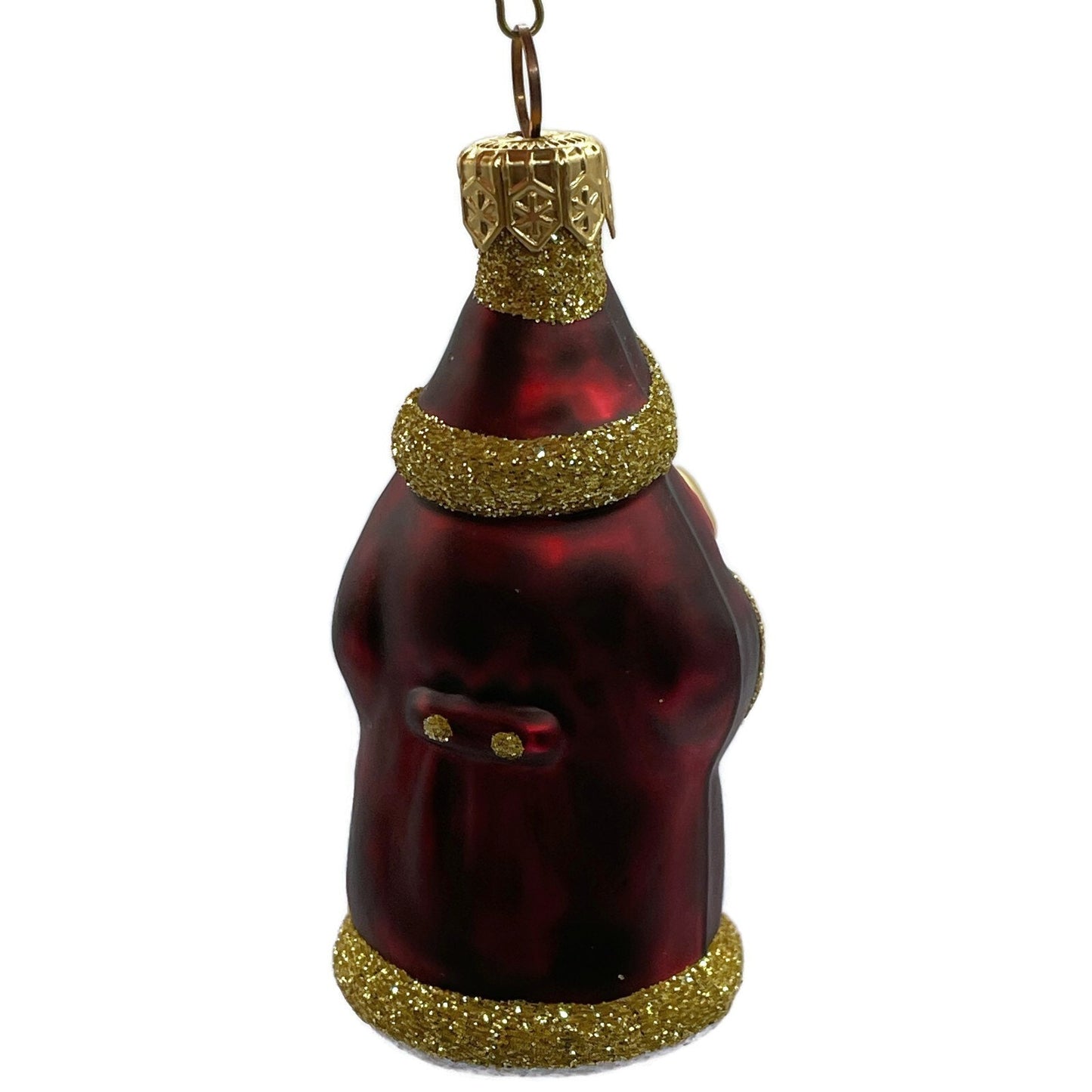 Patricia Breen Ornament Woodland Santa Claus Bordeaux Gold Christmas Tree Decor