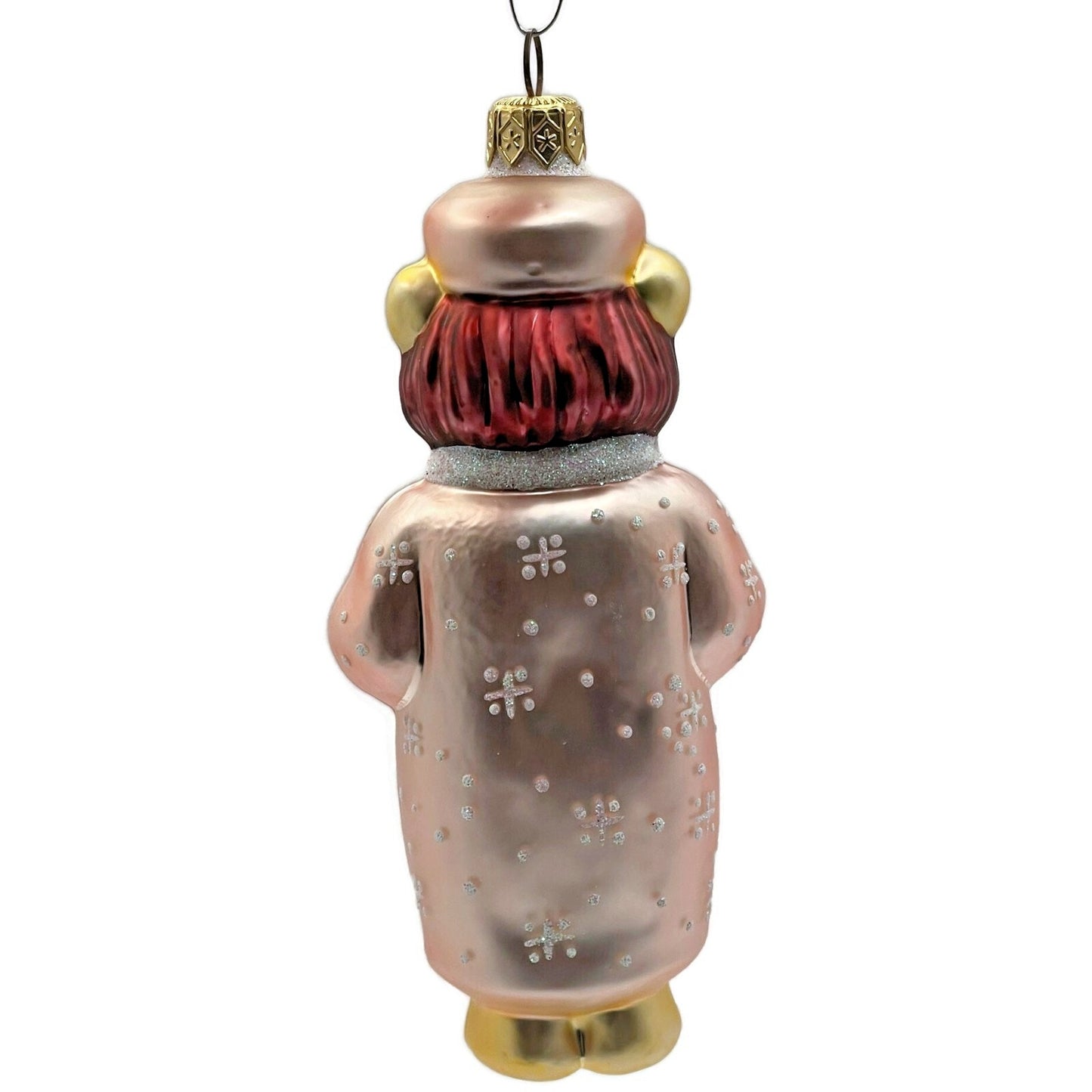 Patricia Breen Mama Bear Pink Holding Holly Wreath Christmas Tree Ornament