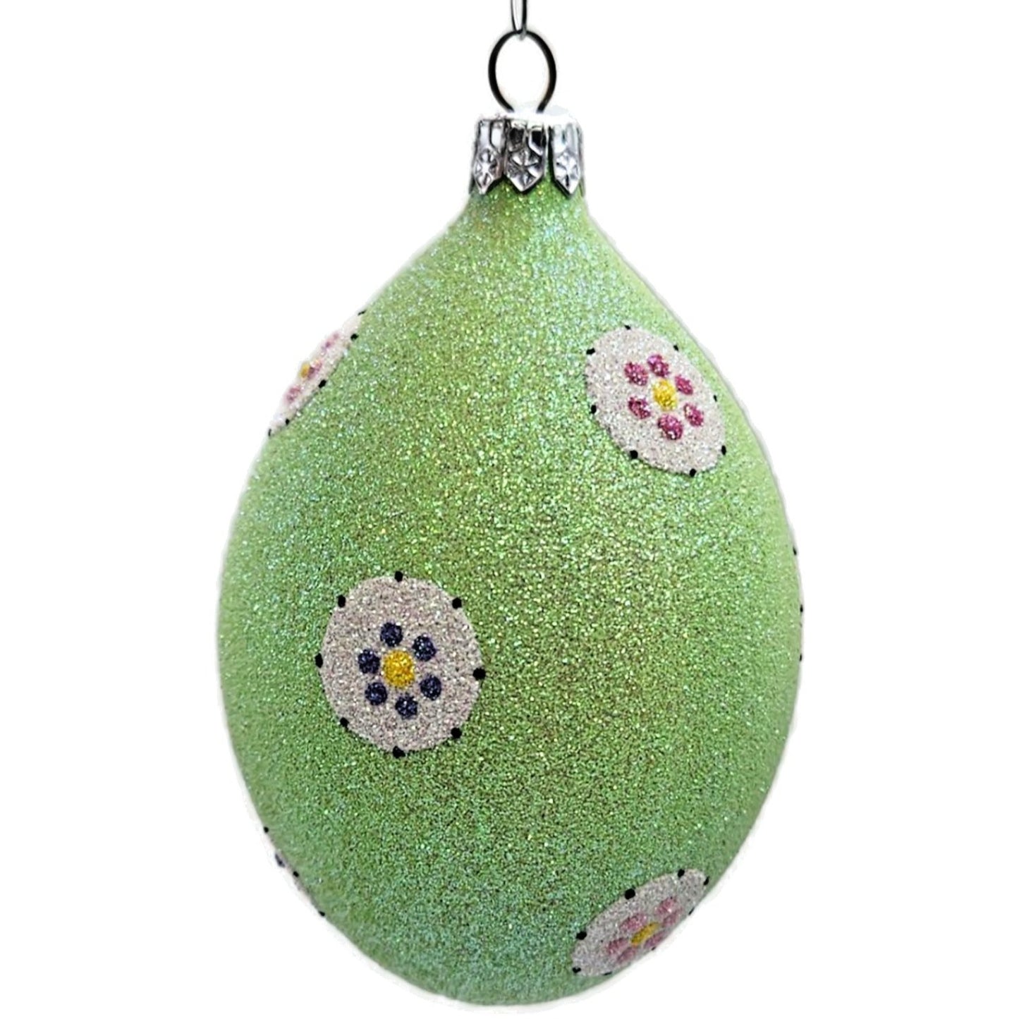 Patricia Breen Easter Egg Green Medallions Floral Easter Christmas Tree Ornament