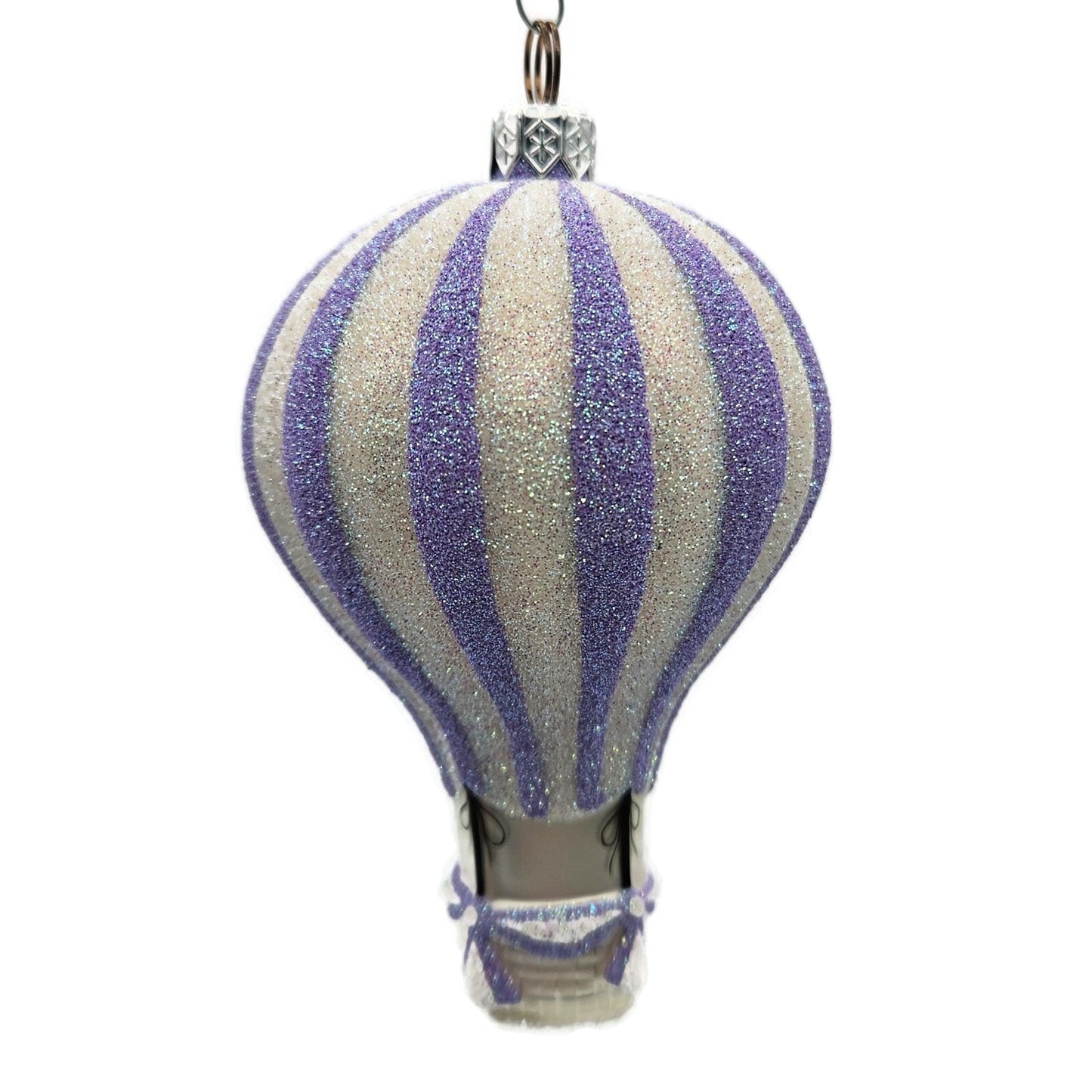 Patricia Breen Petite Balon Wisteria Purple Stripe Spring Christmas Ornament