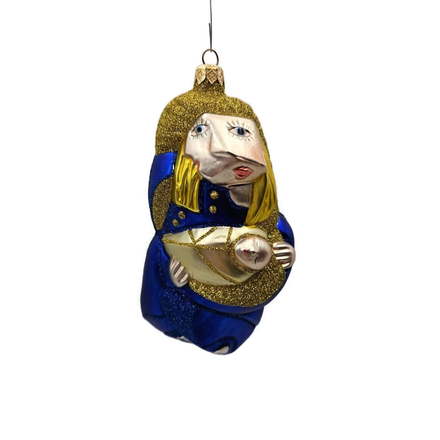 Patricia Breen Madonna for Pablo Blue Baby Jesus Christmas Holiday Tree Ornament