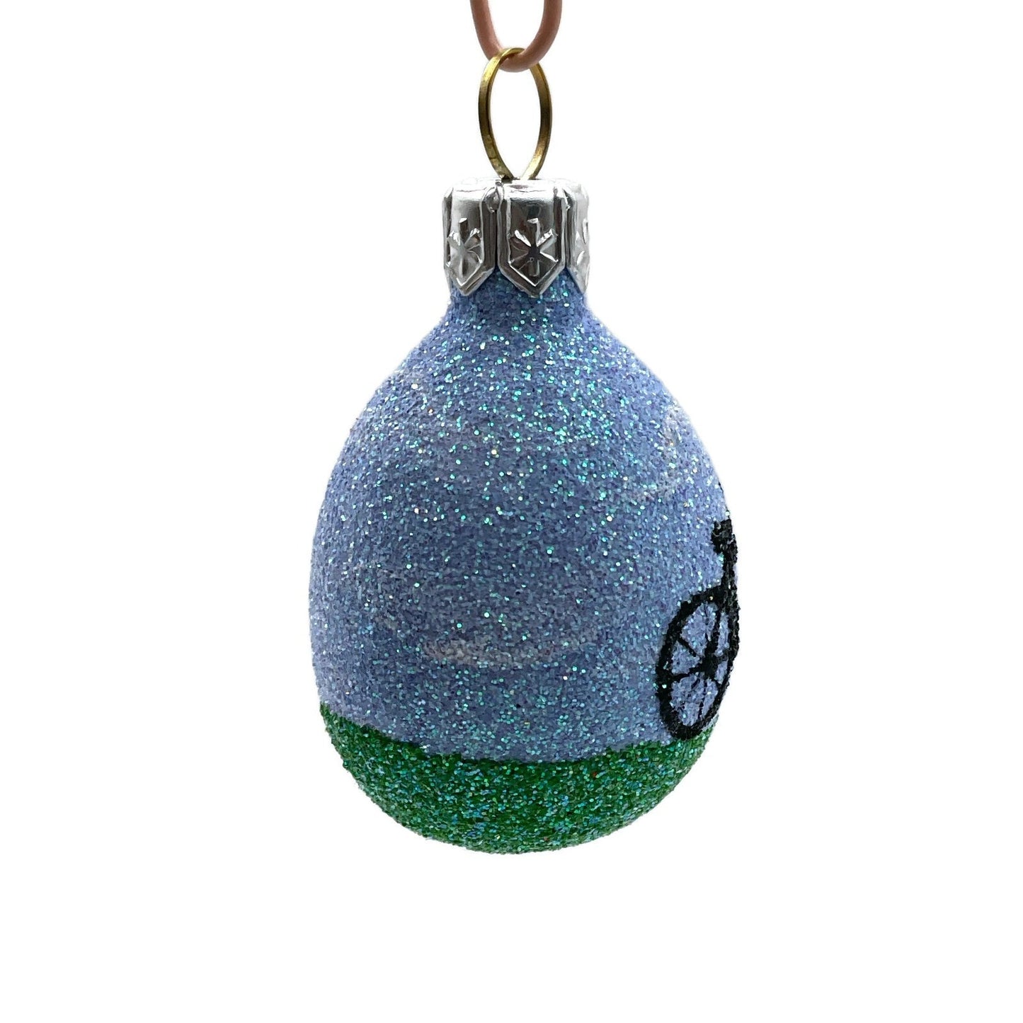 Patricia Breen Miniature Egg Go Ride your Bike Easter Christmas Tree Ornament
