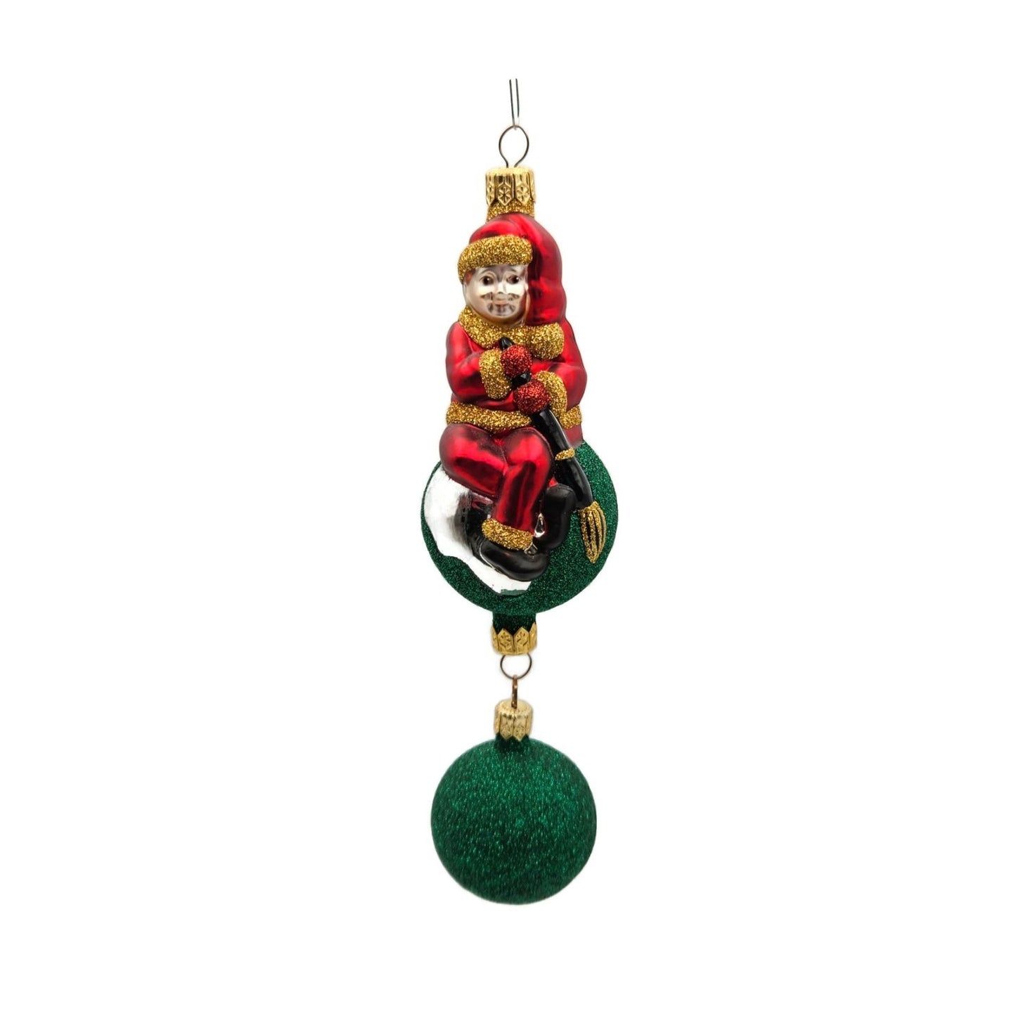 Patricia Breen Jingles the Elf Red Suit Green Ball Christmas Holiday Ornament