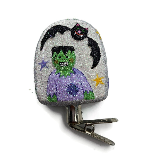 Patricia Breen Halloween Headstone Frankenstein RIP Bat Spider Clip On Ornament