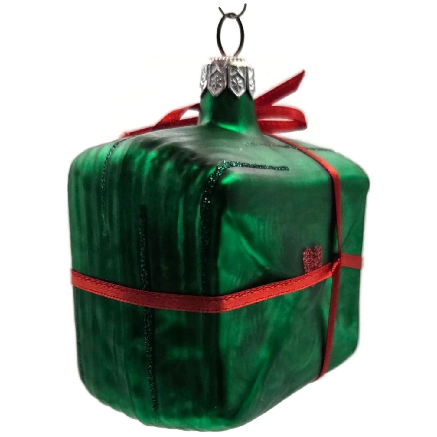 Patricia Breen Letter to My Beloved Green Red Ribbon Valentine Postcard Ornament