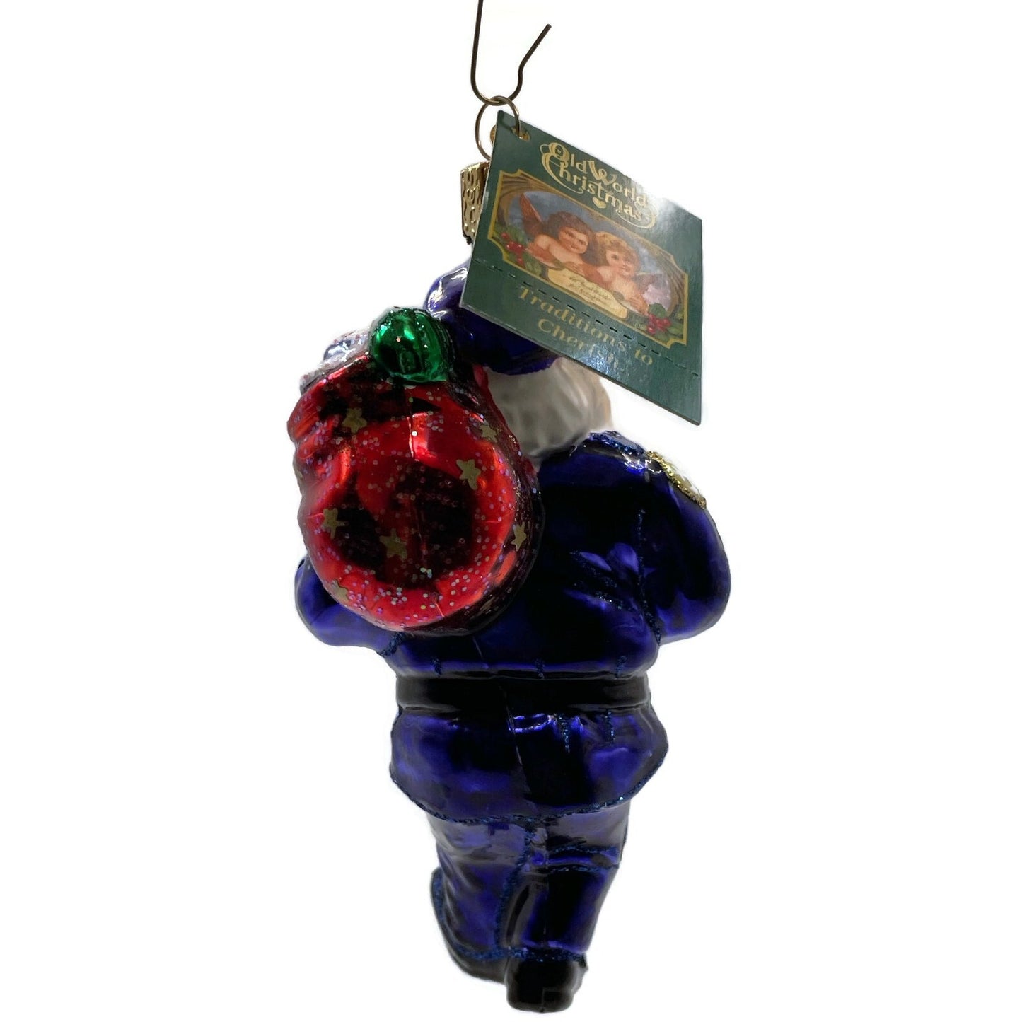 Police Officer Ornament Santa Claus Christmas Tree OWC Old World Christmas Decor